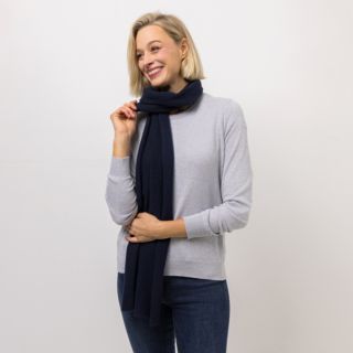 VIA MILANO Schal mit Rollrand 180x36cm 100% Kaschmir