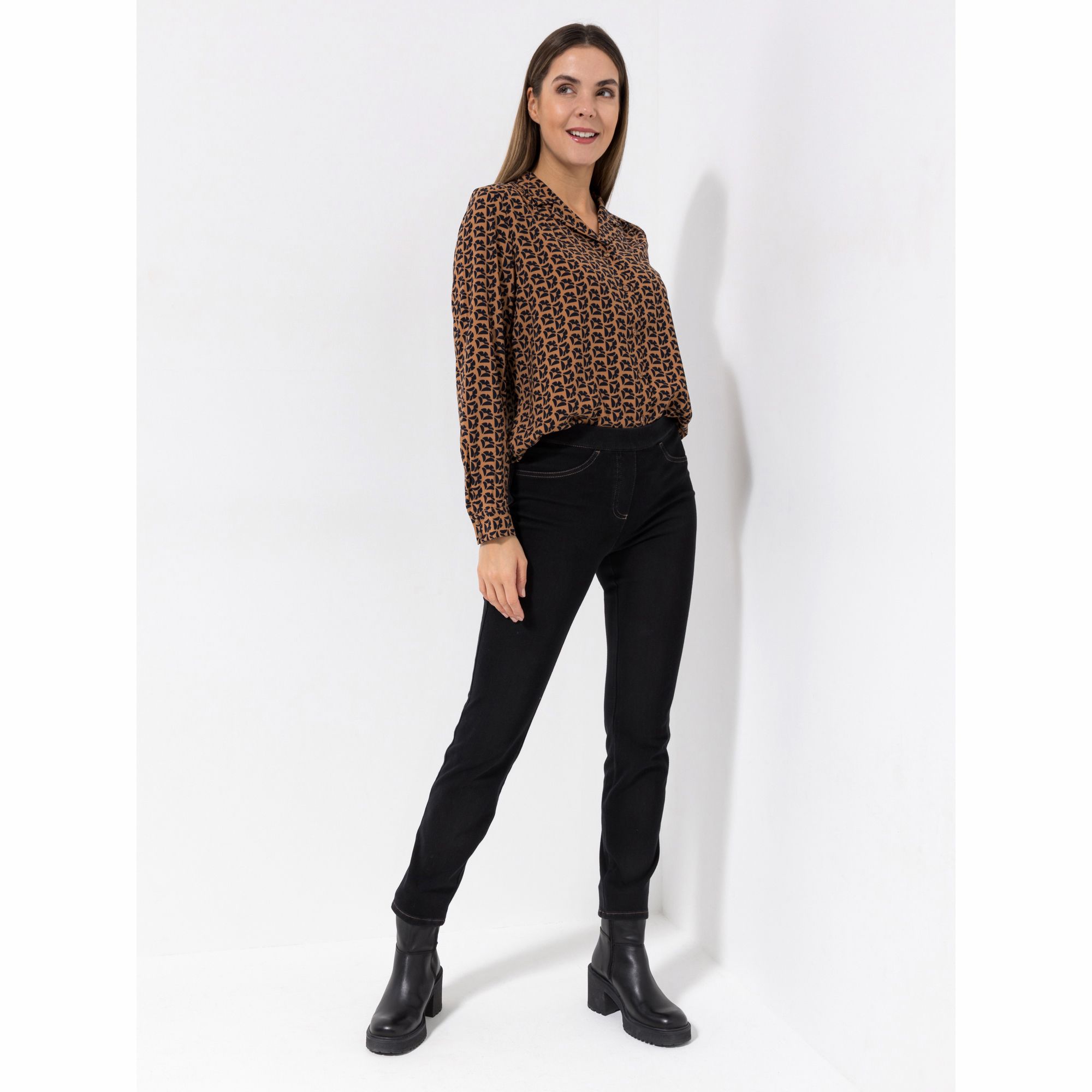 EVA LUTZ Jeggings, Jerseydenim 360° elastisch knöchellang schmales Bein