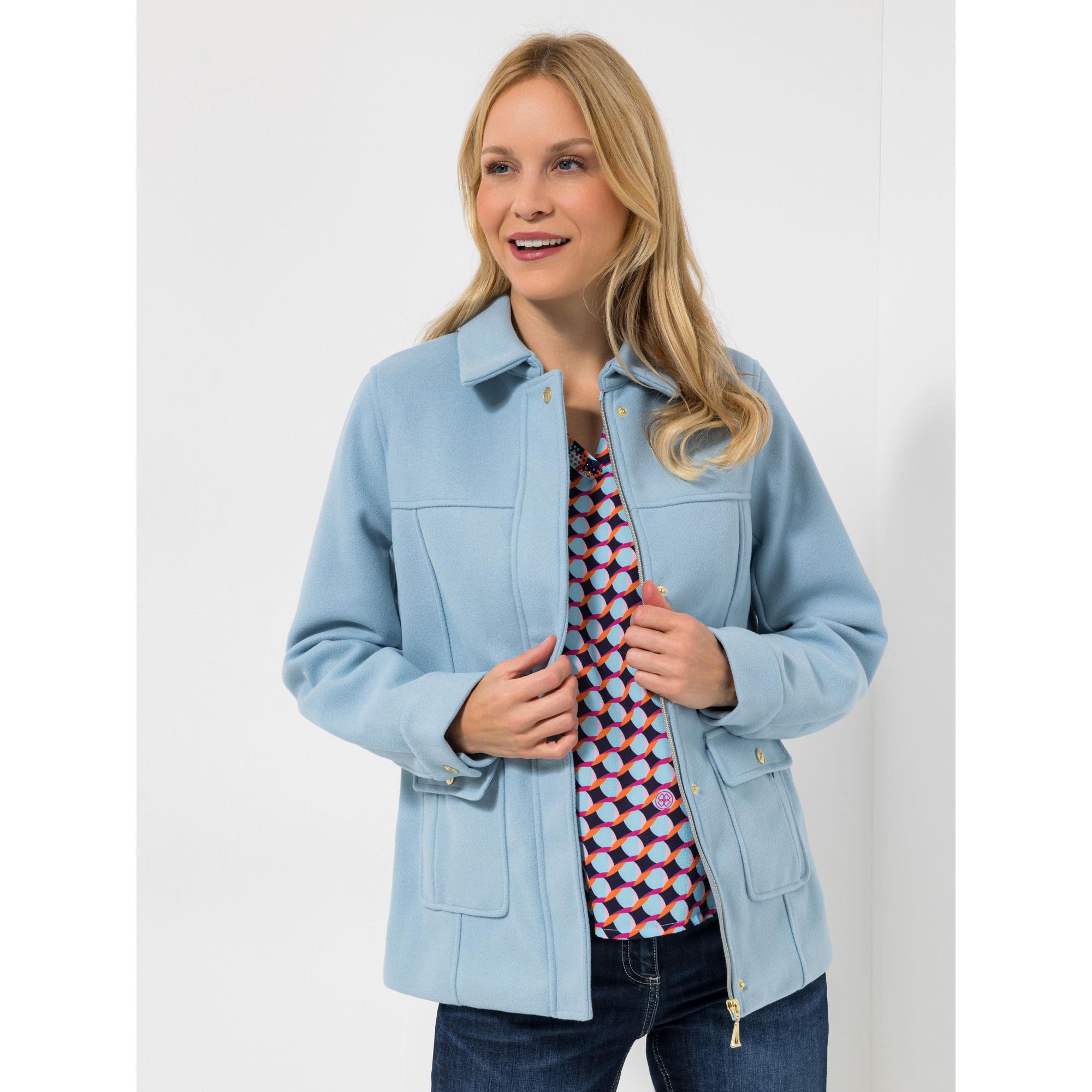 DAWID by Dawid Tomaszewski Jacke, 1/1-Arm Wolloptik, Kragen figurumspielend