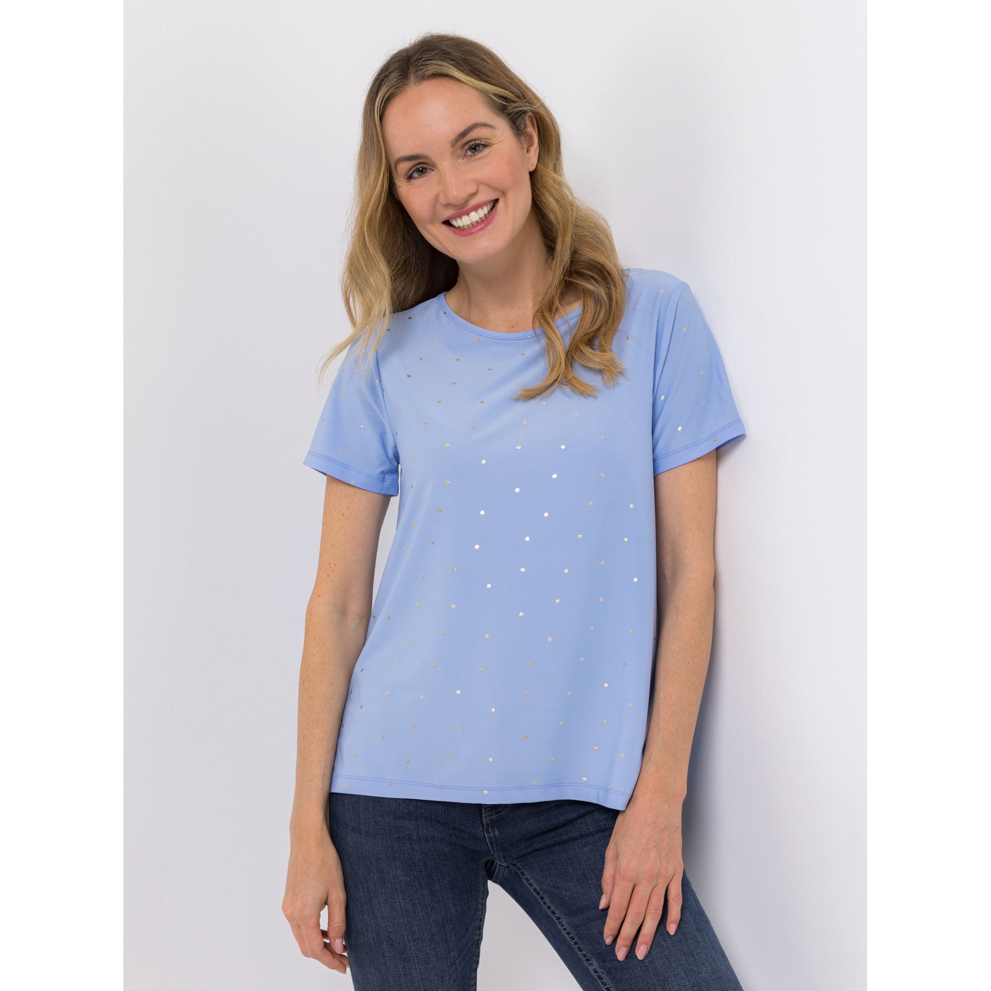 KIM & CO. Shirt, 1/2-Arm Brazil Knit Jersey Folien-Druck figurumspielend