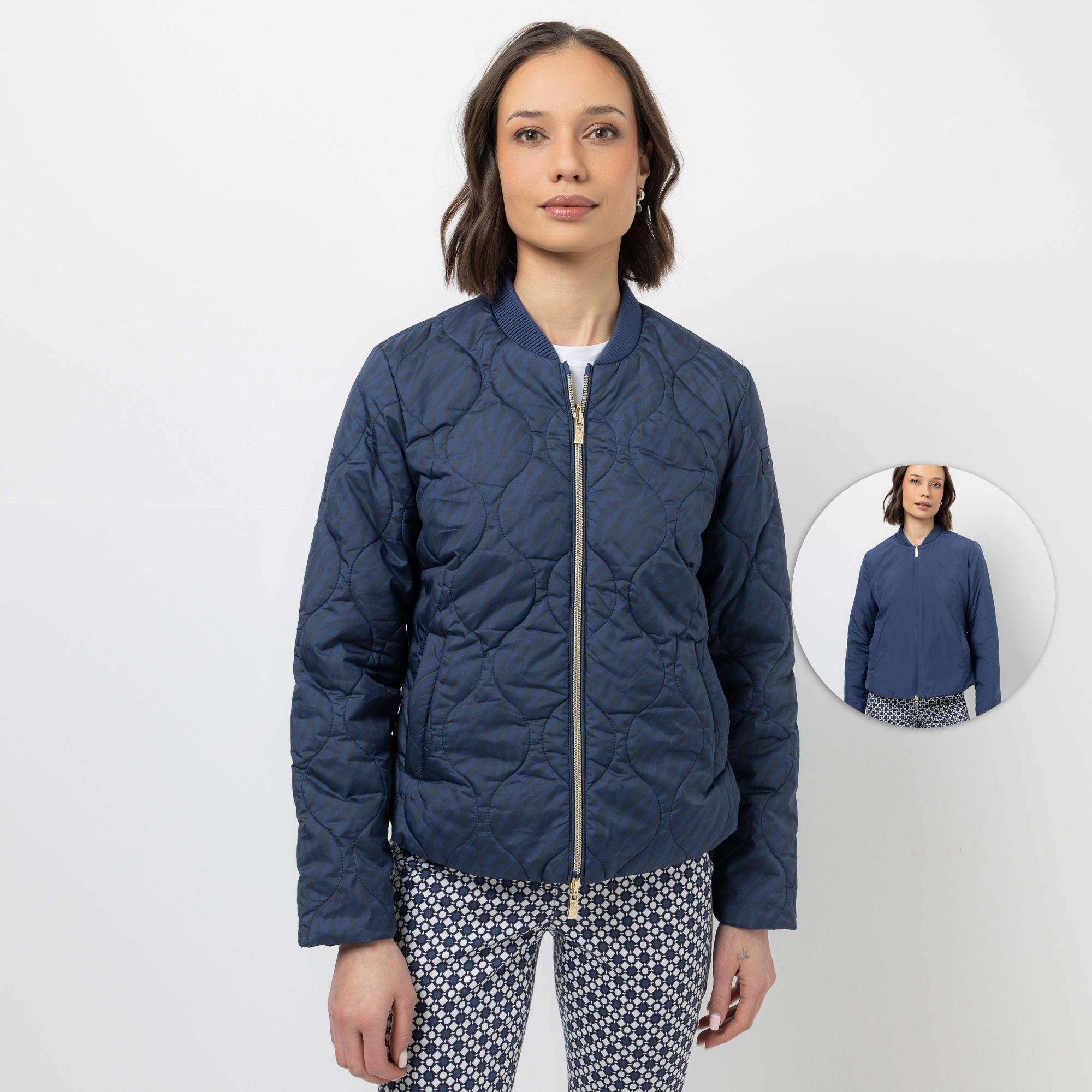 STEFFEN SCHRAUT Wendesteppjacke leichte Wattierung 2-Wege-Reißverschluss figurumspielend