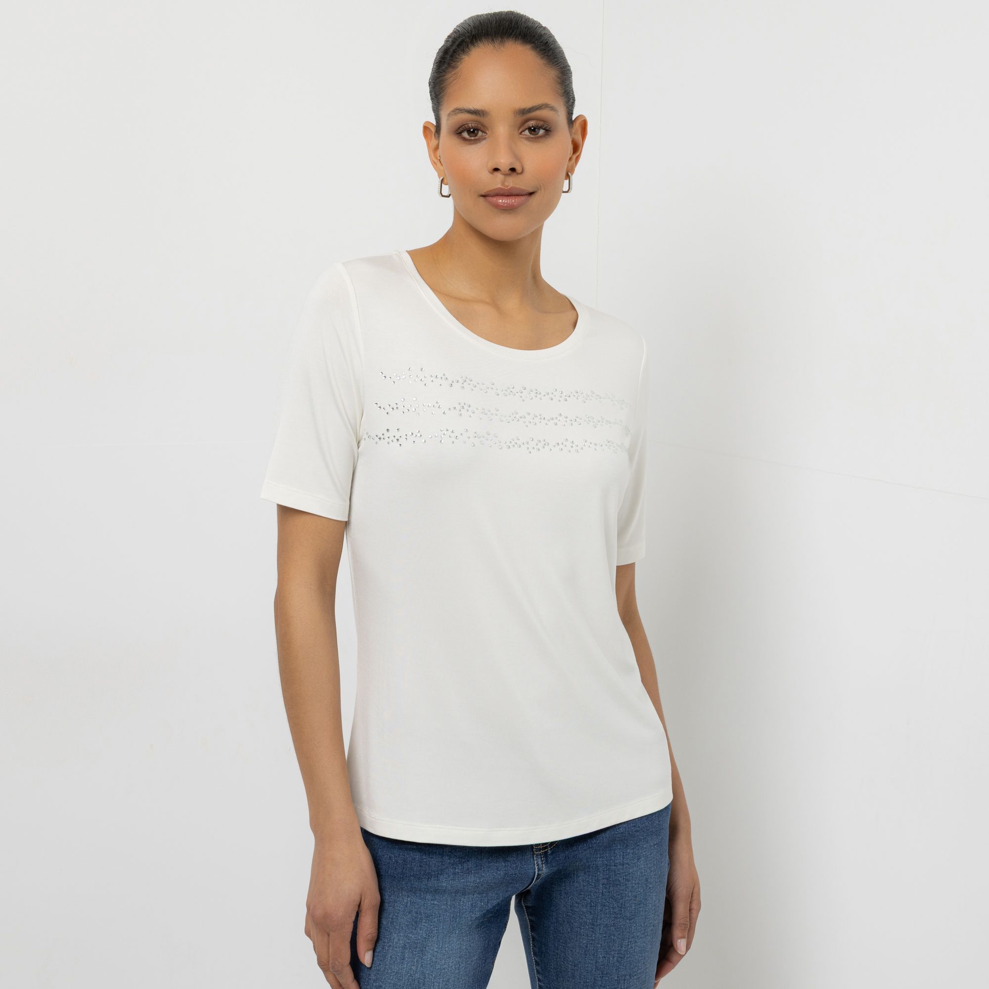 STEFFEN SCHRAUT Shirt, 1/2-Arm Rundhalsausschnitt mit ECOVERO Viskose figurumspielend