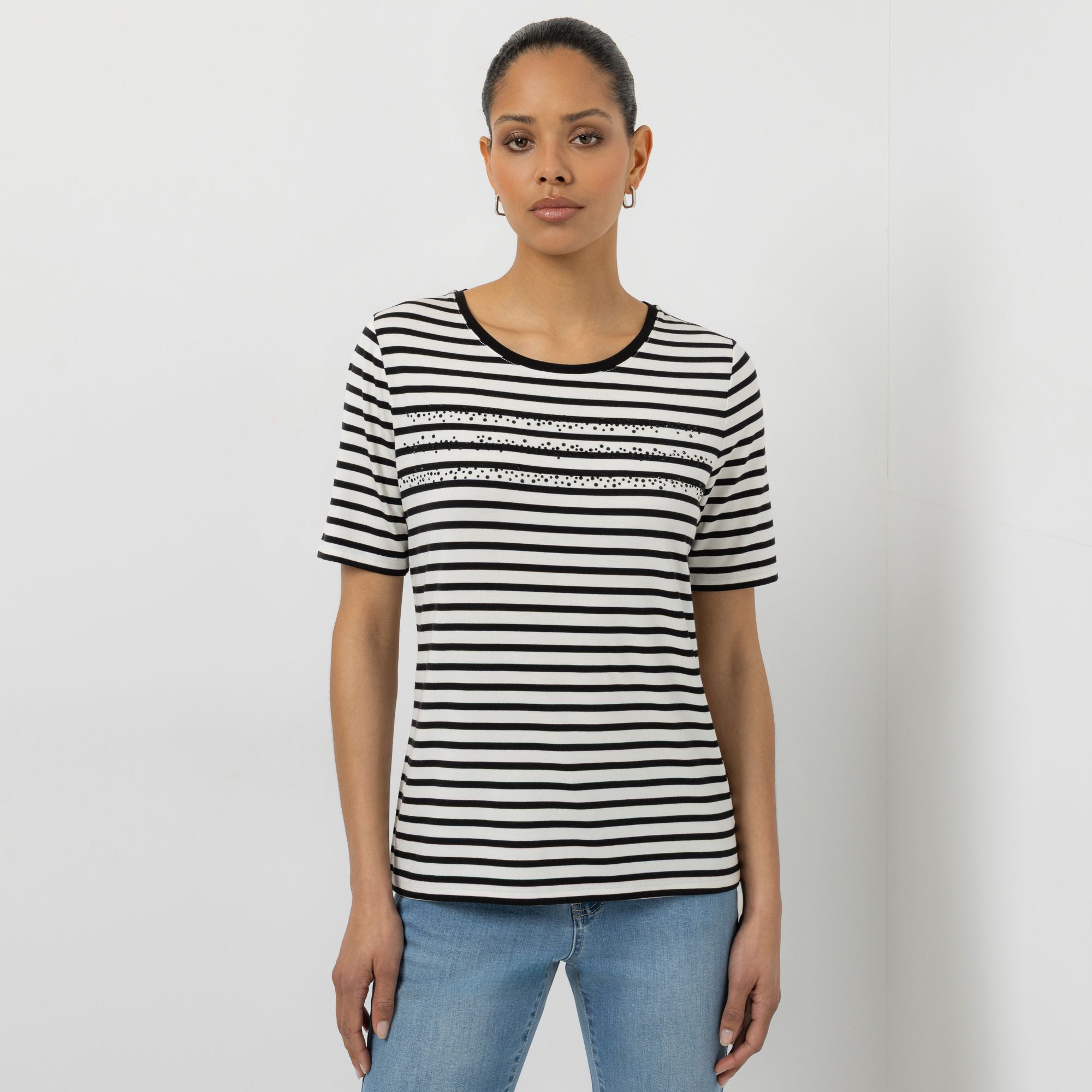 STEFFEN SCHRAUT Shirt, 1/2-Arm Rundhalsausschnitt mit ECOVERO Viskose figurumspielend