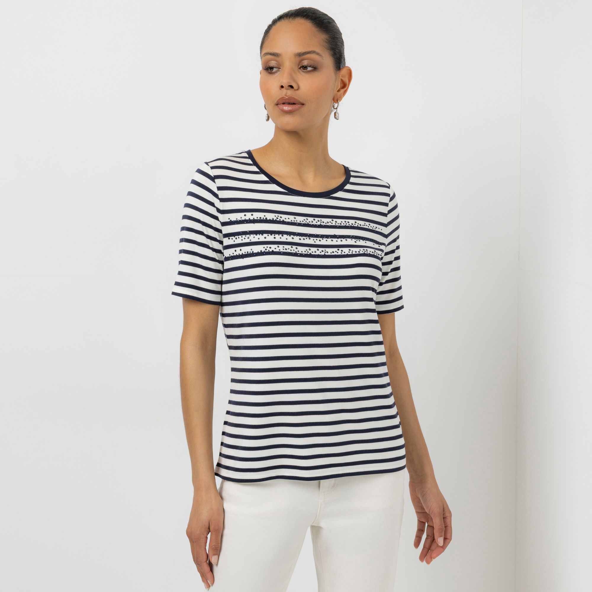 STEFFEN SCHRAUT Shirt, 1/2-Arm Rundhalsausschnitt mit ECOVERO Viskose figurumspielend