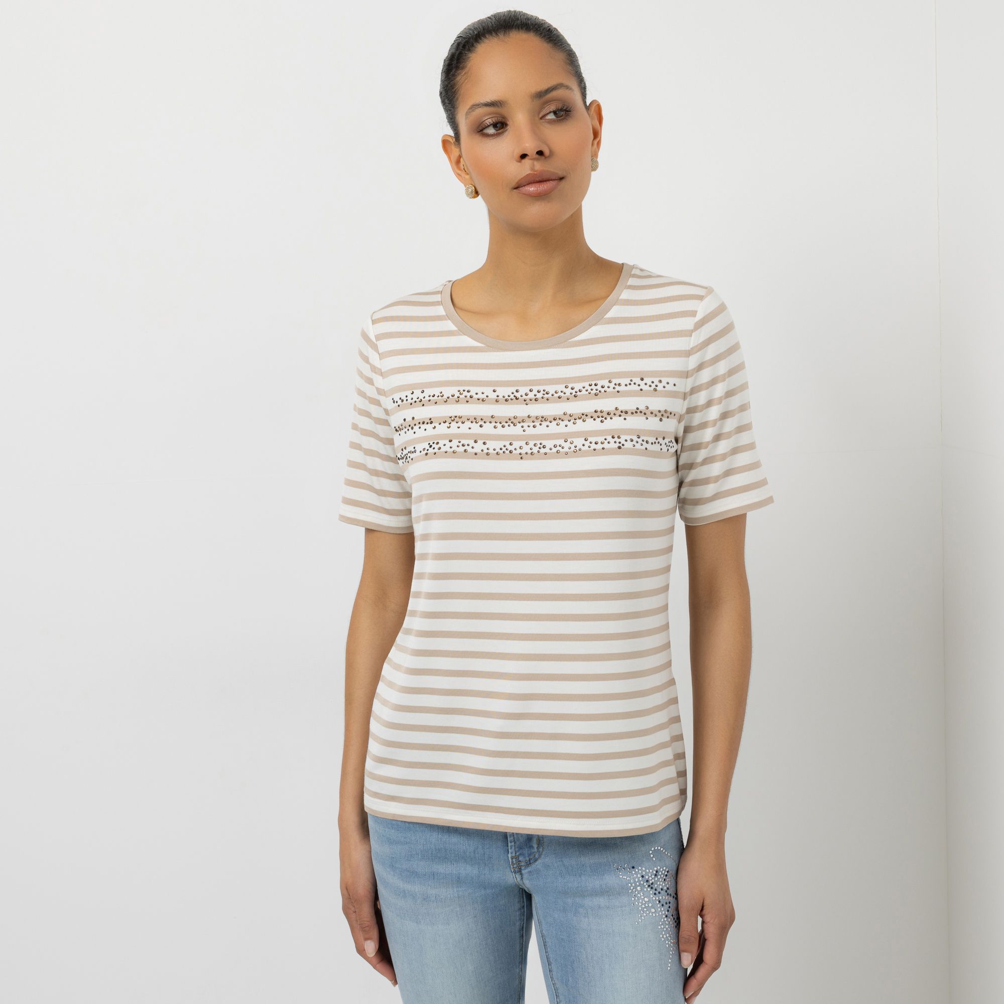 STEFFEN SCHRAUT Shirt, 1/2-Arm Rundhalsausschnitt mit ECOVERO Viskose figurumspielend