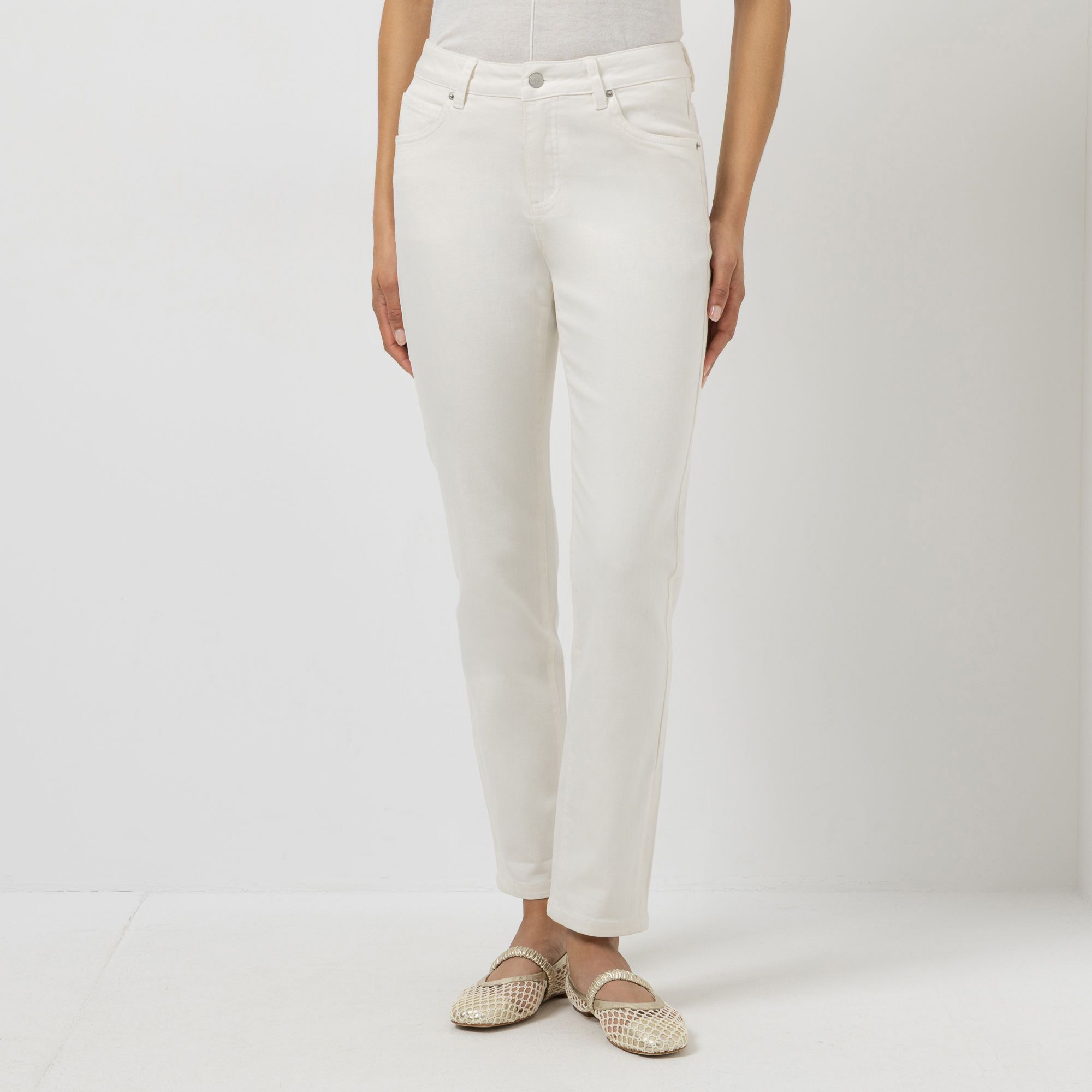 STEFFEN SCHRAUT Jeanshose, 5-Pocket variabel in der Länge dekorativer Umschlag sehr schmales Bein