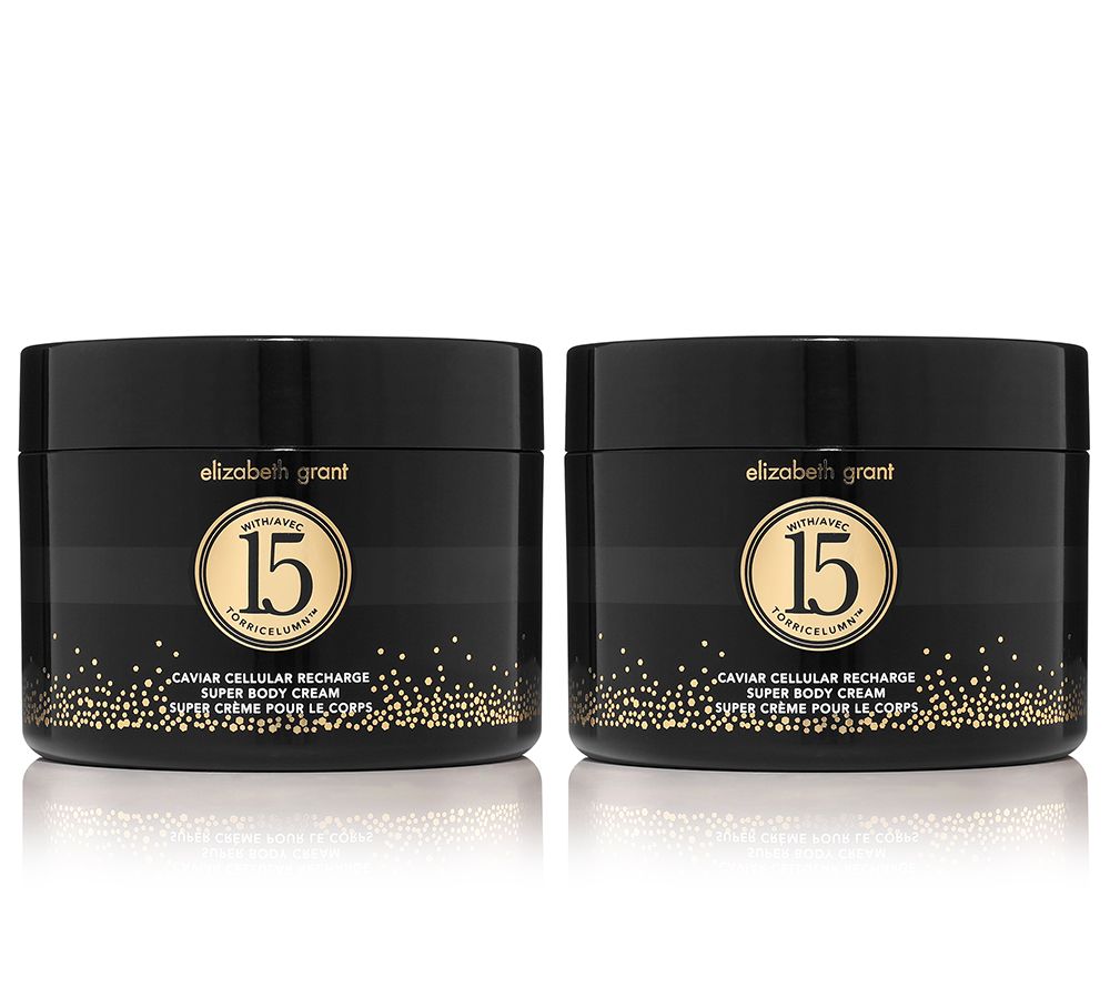 ELIZABETH GRANT Caviar Cellular Recharge Super Body Cream 2x 400ml QVC.de