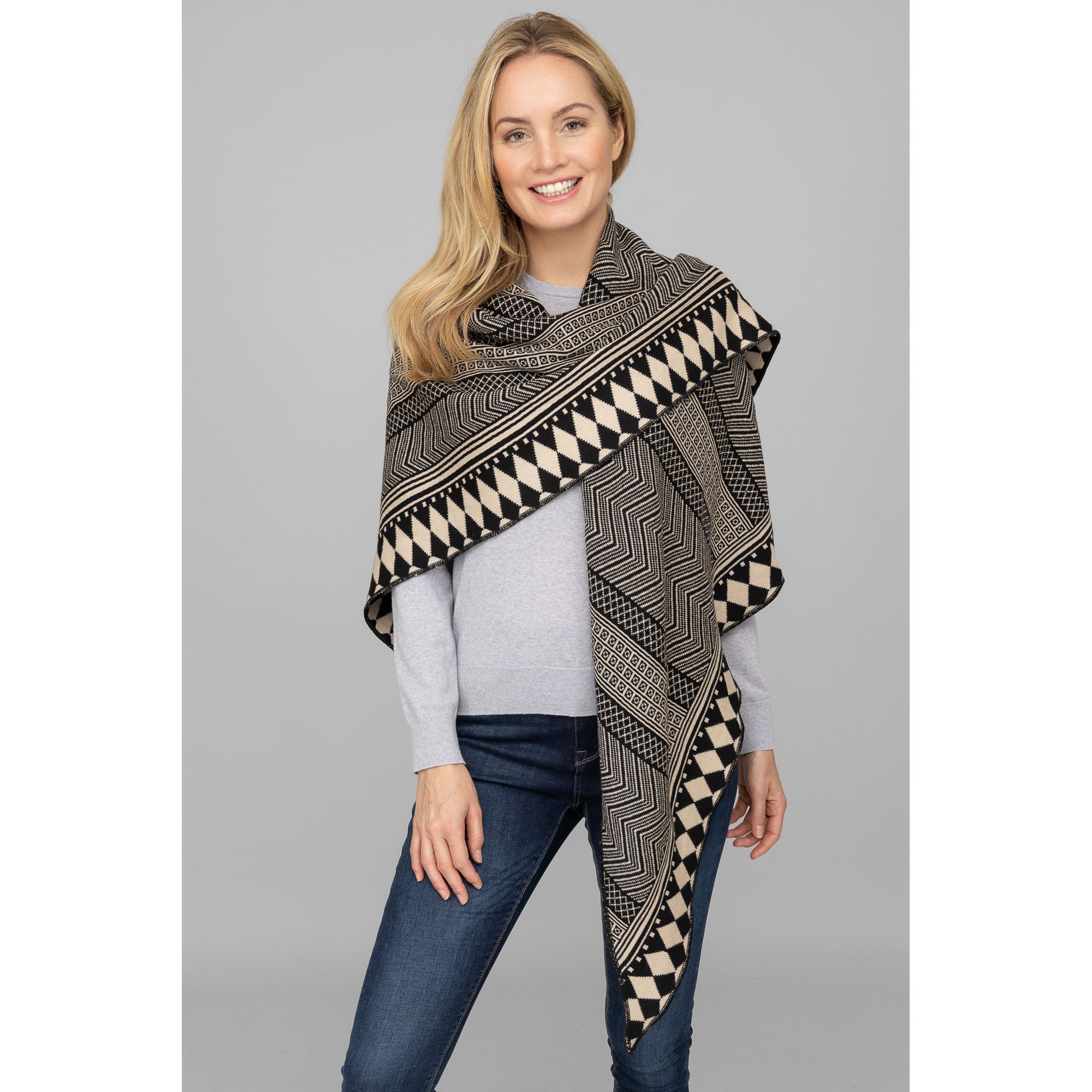 DINE ´N´DANCE Schal, dreieckig 100% Bio Baumwolle GOTS zertifiziert ca. 200x100cm