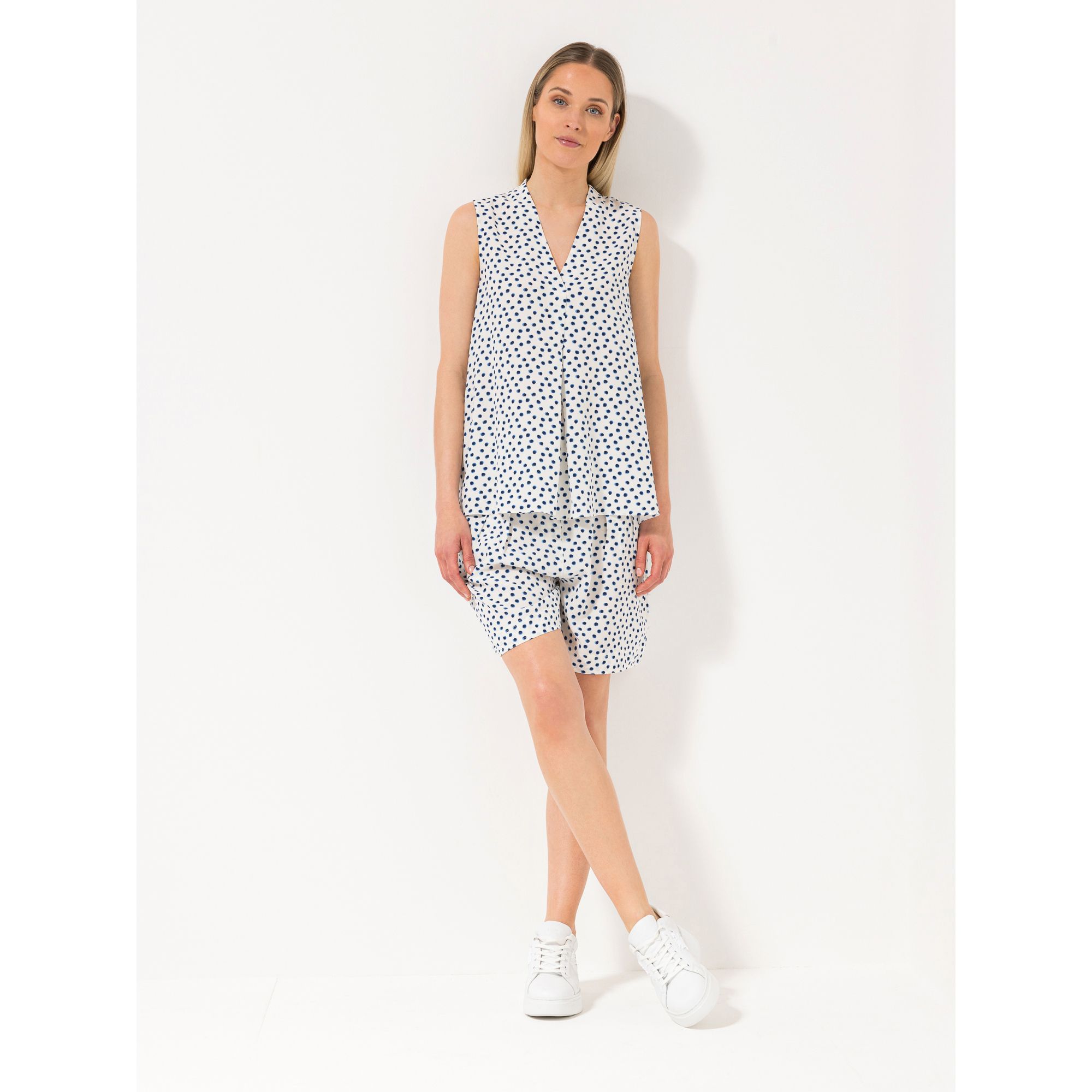 STEFFEN SCHRAUT Bluse, ohne Arm V-Ausschnitt mit ECOVERO Viskose figurumspielend