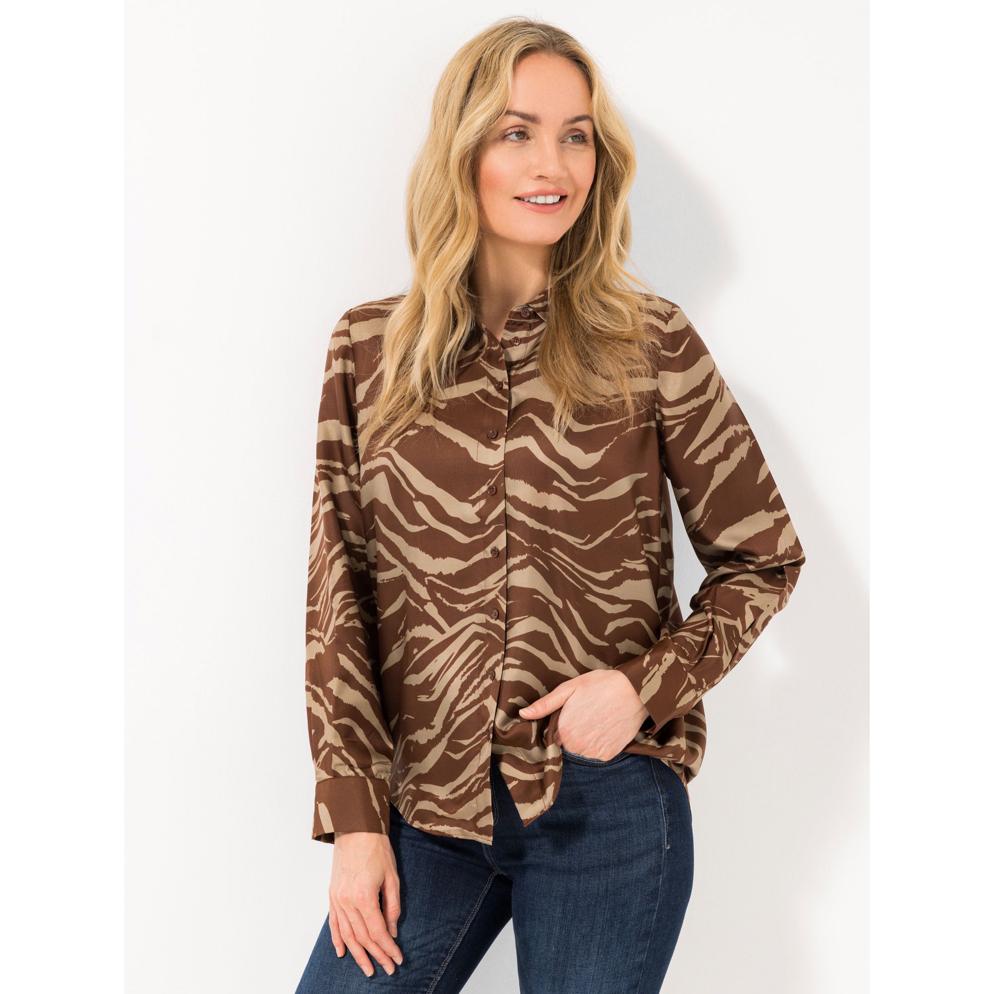 ANNI FOR FRIENDS Bluse Ann-Louise 100% Seide Knopfleiste leger weit