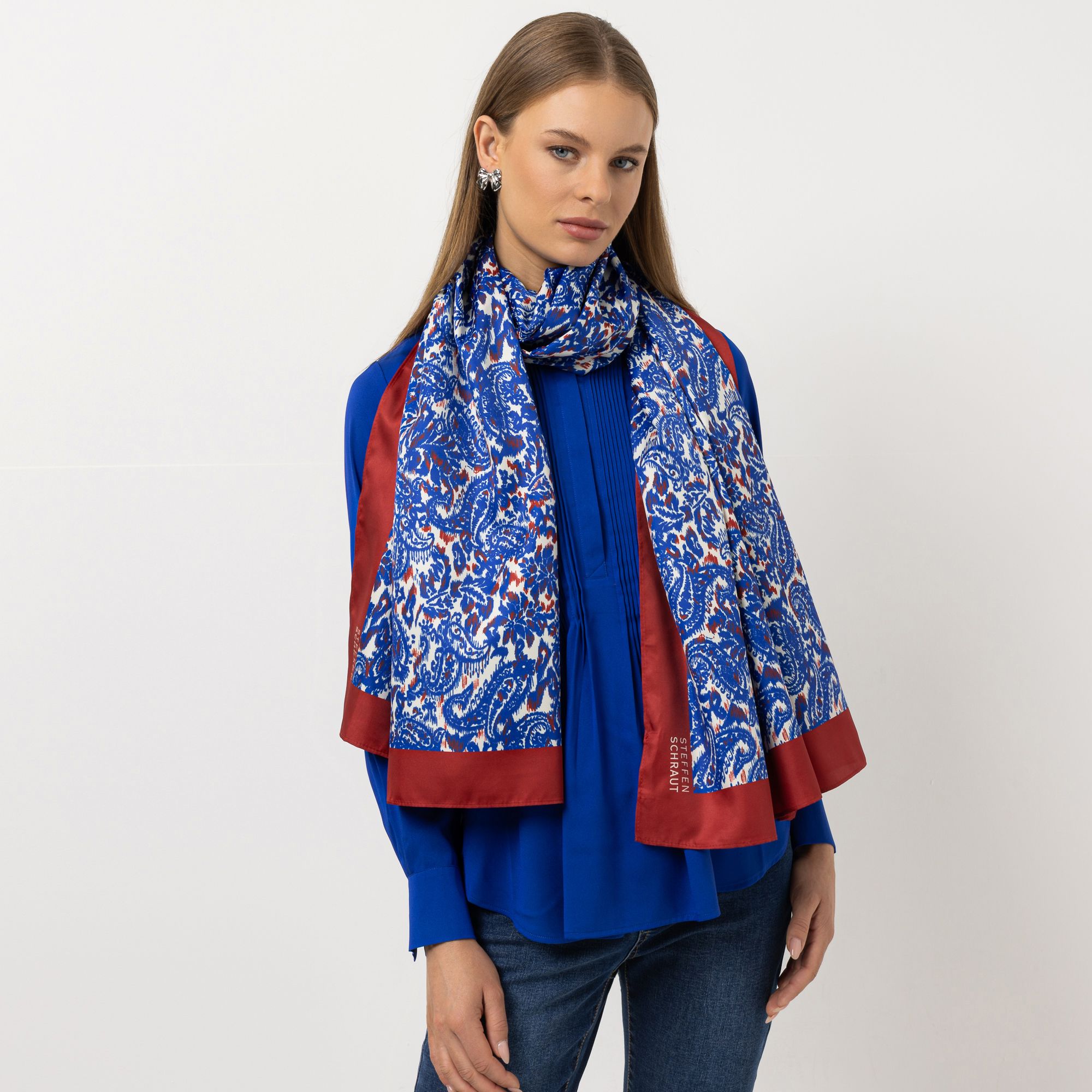 STEFFEN SCHRAUT Schal Caracas Twill-Stoff Allover-Druck ca. 90x190cm