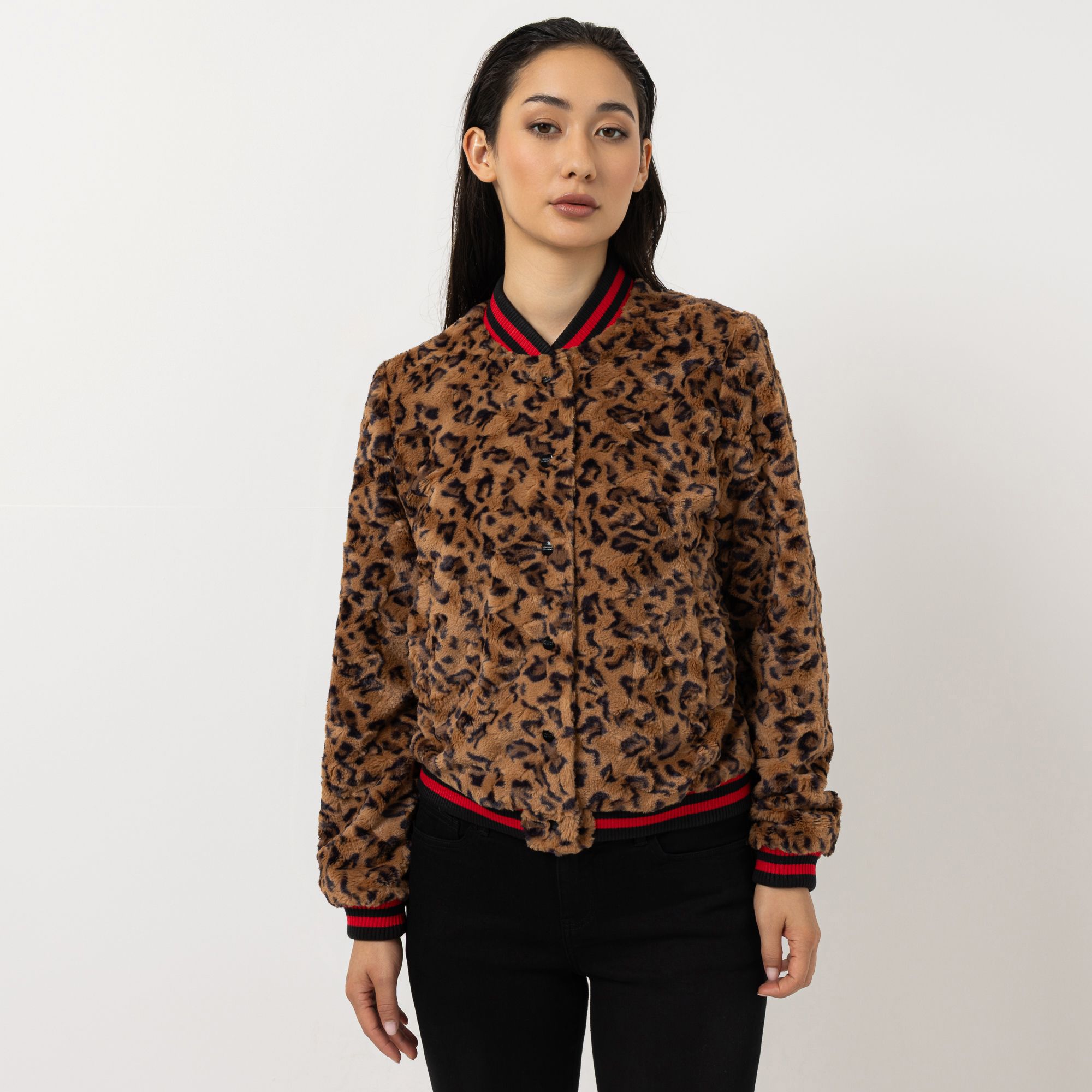 STEFFEN SCHRAUT Blouson aus Webpelz Leo-Muster figurumspielend