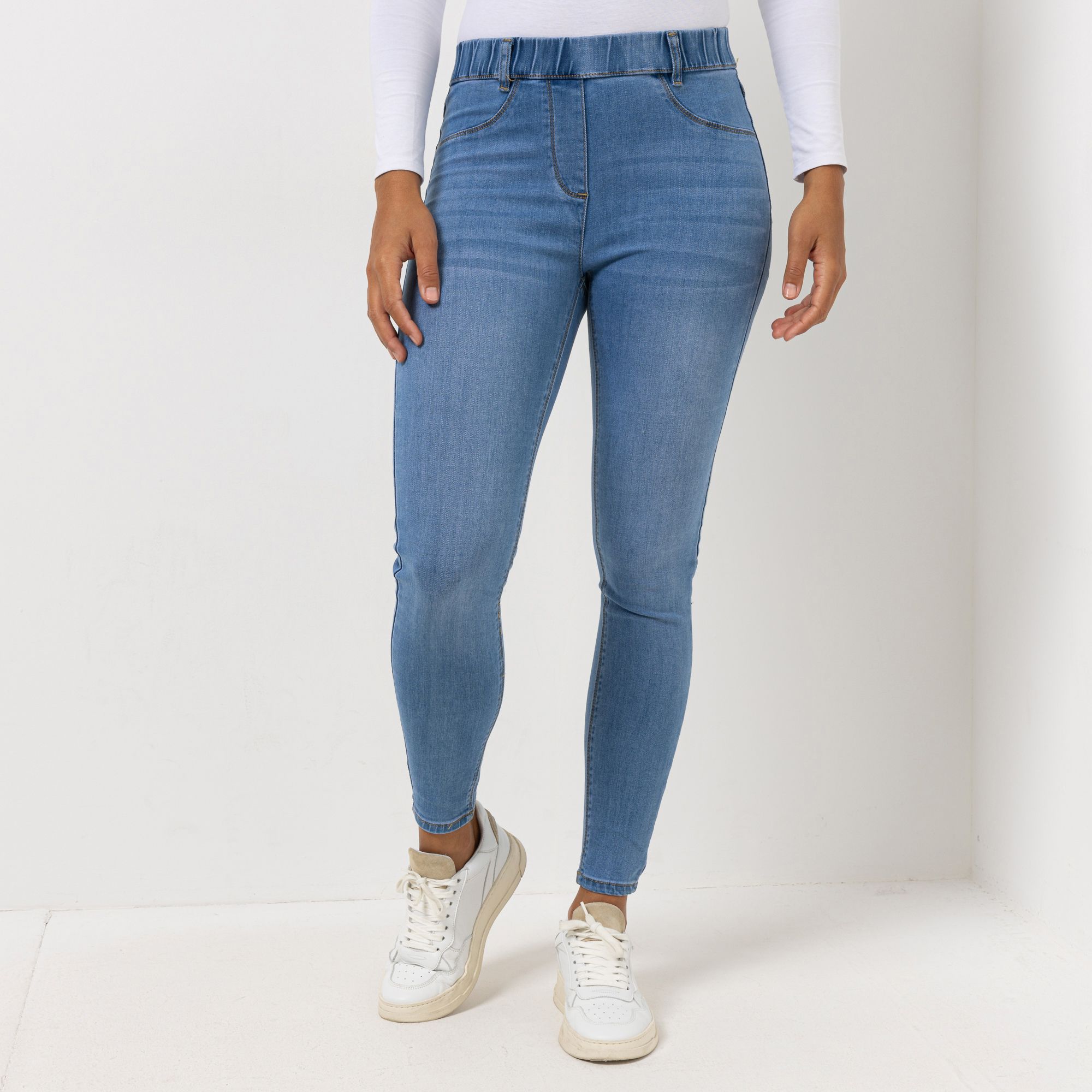 ANNI FOR FRIENDS Jeggings Arielle knöchellang Gürtelschlaufen schmales Bein