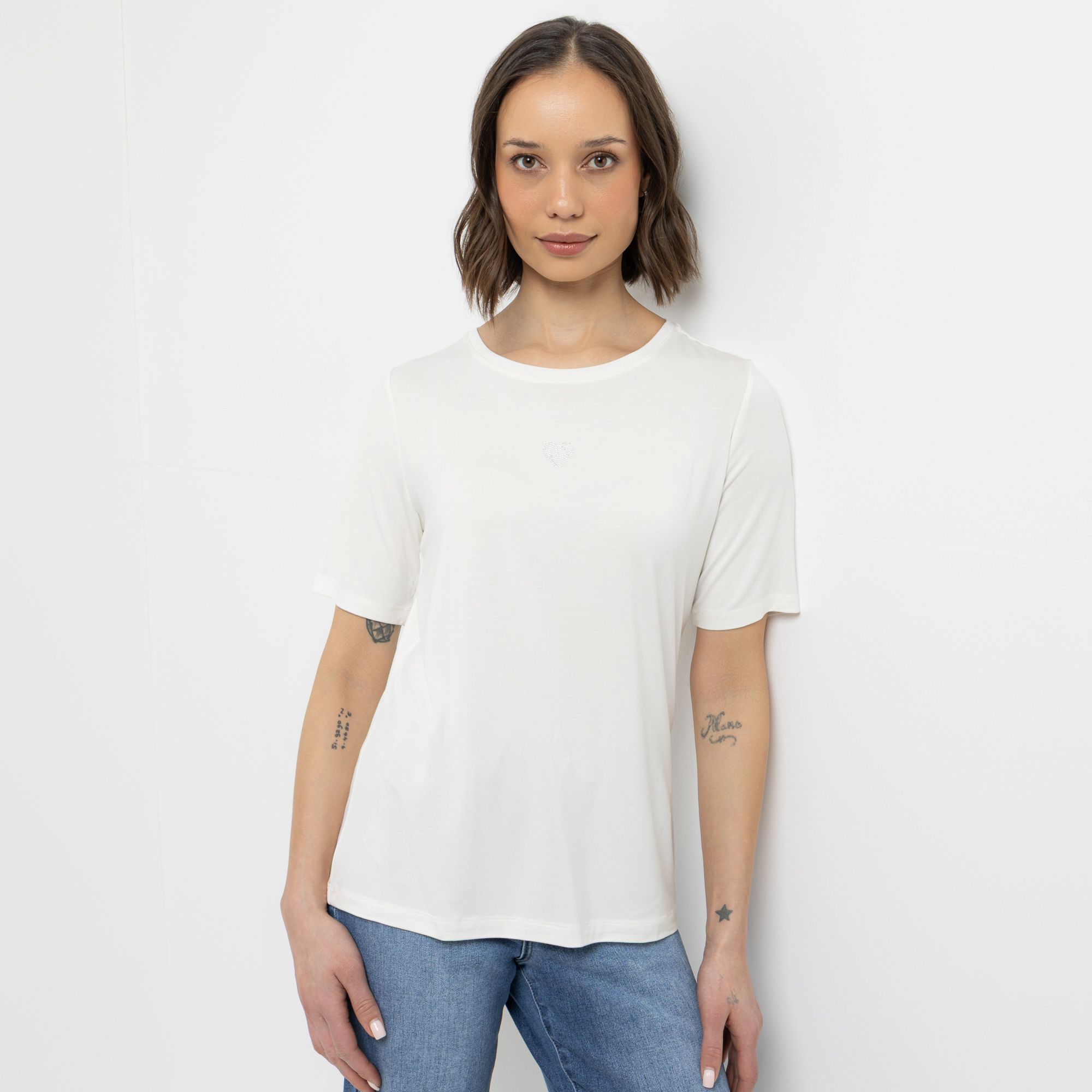 STEFFEN SCHRAUT Shirt 1/2-Arm Rundhalsausschnitt mit ECOVERO Viskose figurumspielend