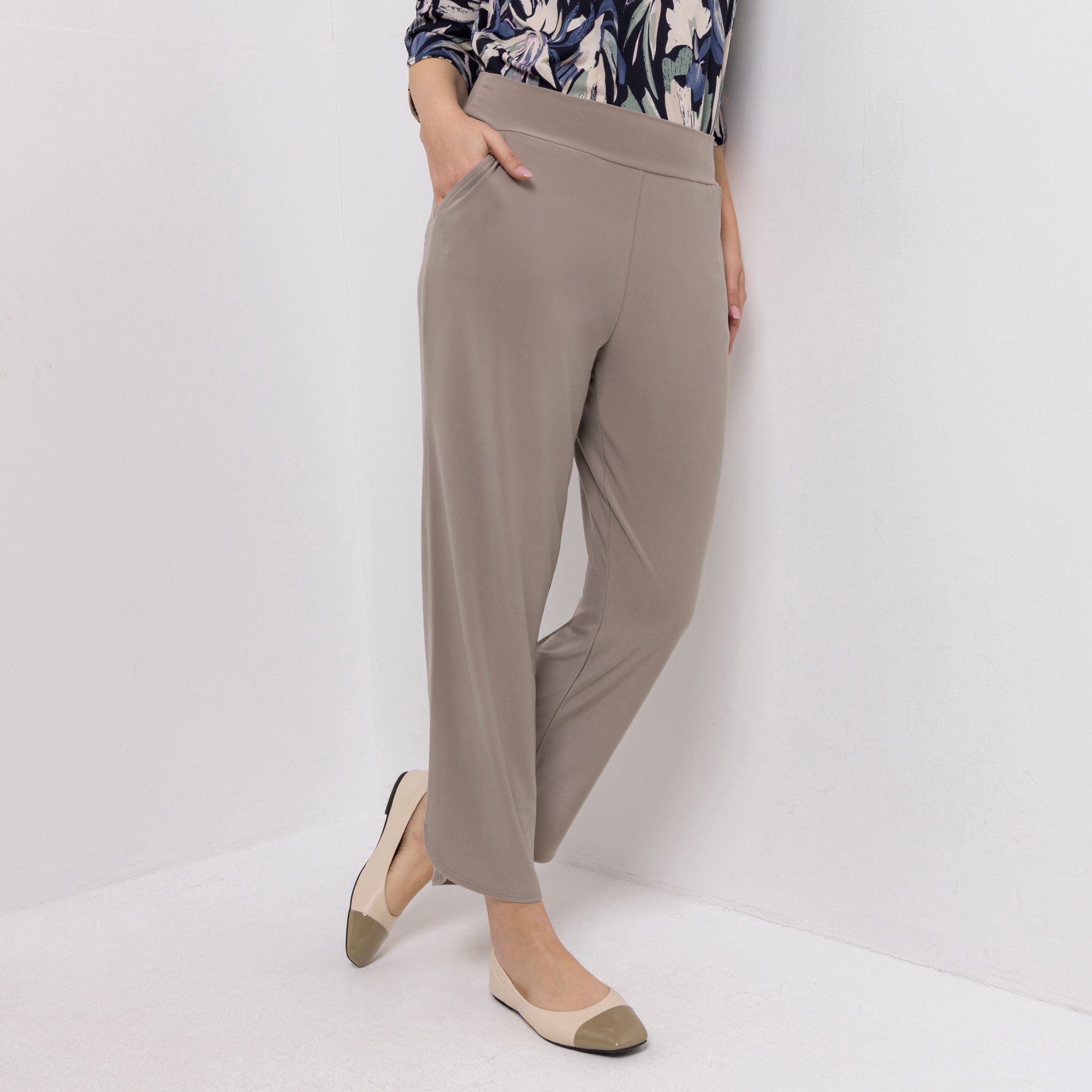 KIM & CO. Hose, knöchellang Deluxe Brazil Knit abgerundeter Saum schmaler Beinverlauf