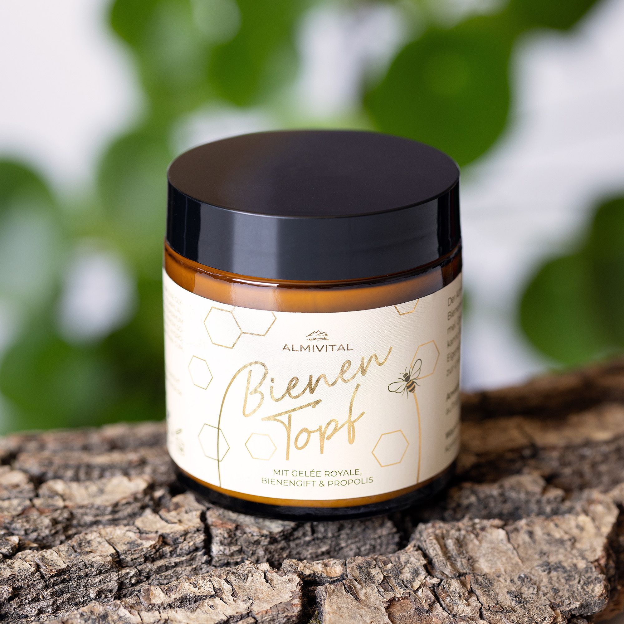 ALMIVITAL Bienentopf Salbe mit Propolis Extrakt, Gelée Royale & Bienengift, 100ml
