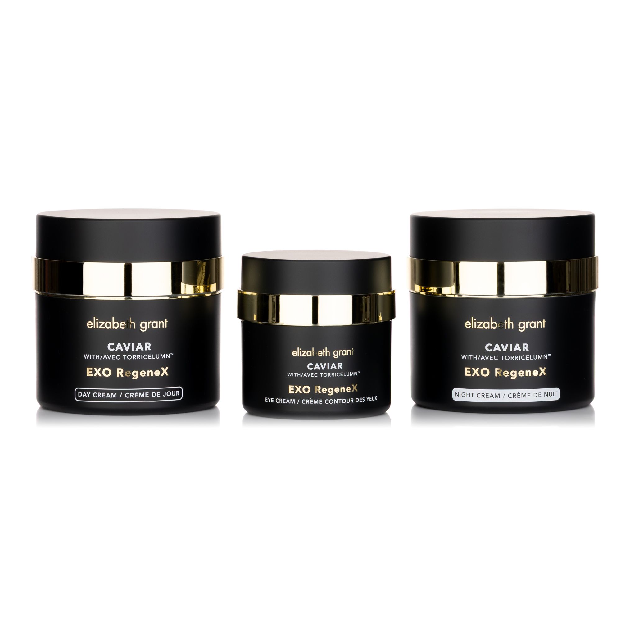 ELIZABETH GRANT Caviar EXO RegeneX Tages-u.Nachtcreme je 100ml, Augencreme 50ml