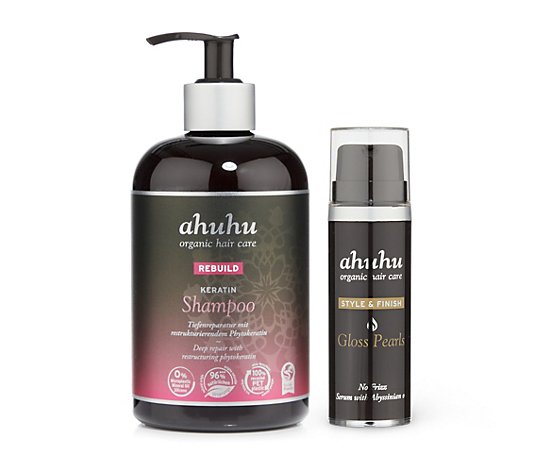 ahuhu organic hair care Keratin Shampoo 500ml & Gloss Pearls 30ml in Sondergröße