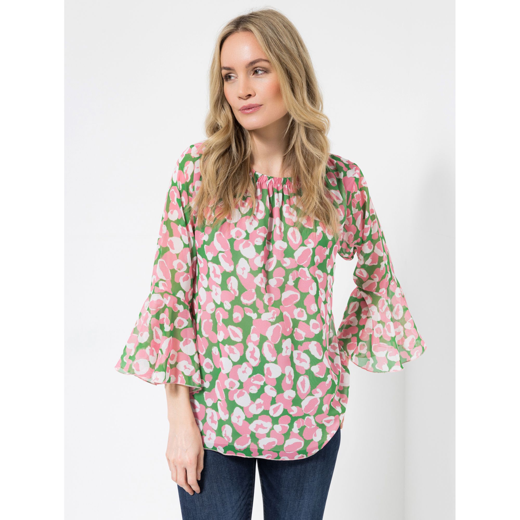 SOULS BY EYWASOULS® Bluse, 7/8 Arm Volant am Ärmel leger weit