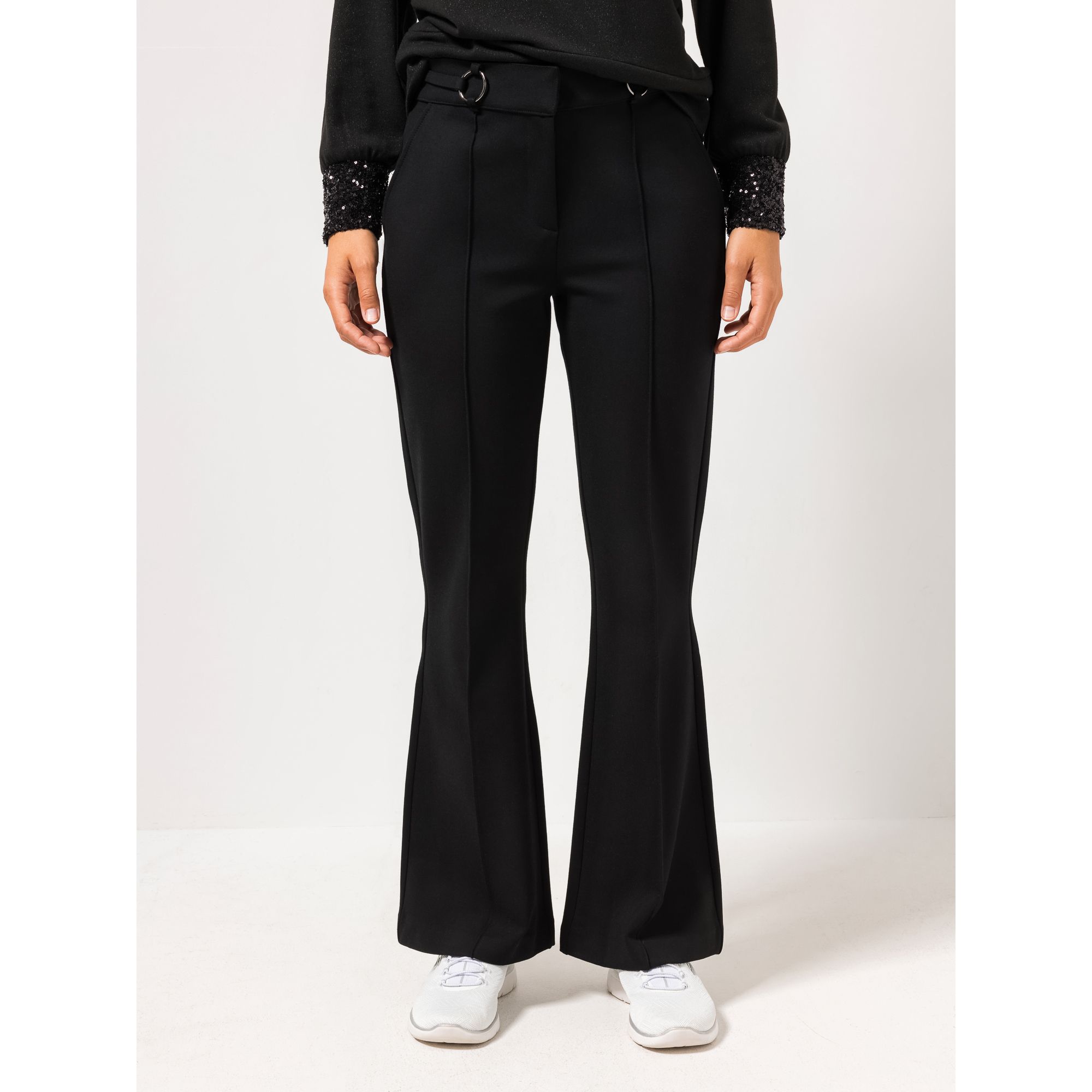 STEFFEN SCHRAUT Hose lange Länge Gürtel-Detail ausgestelltes Bein