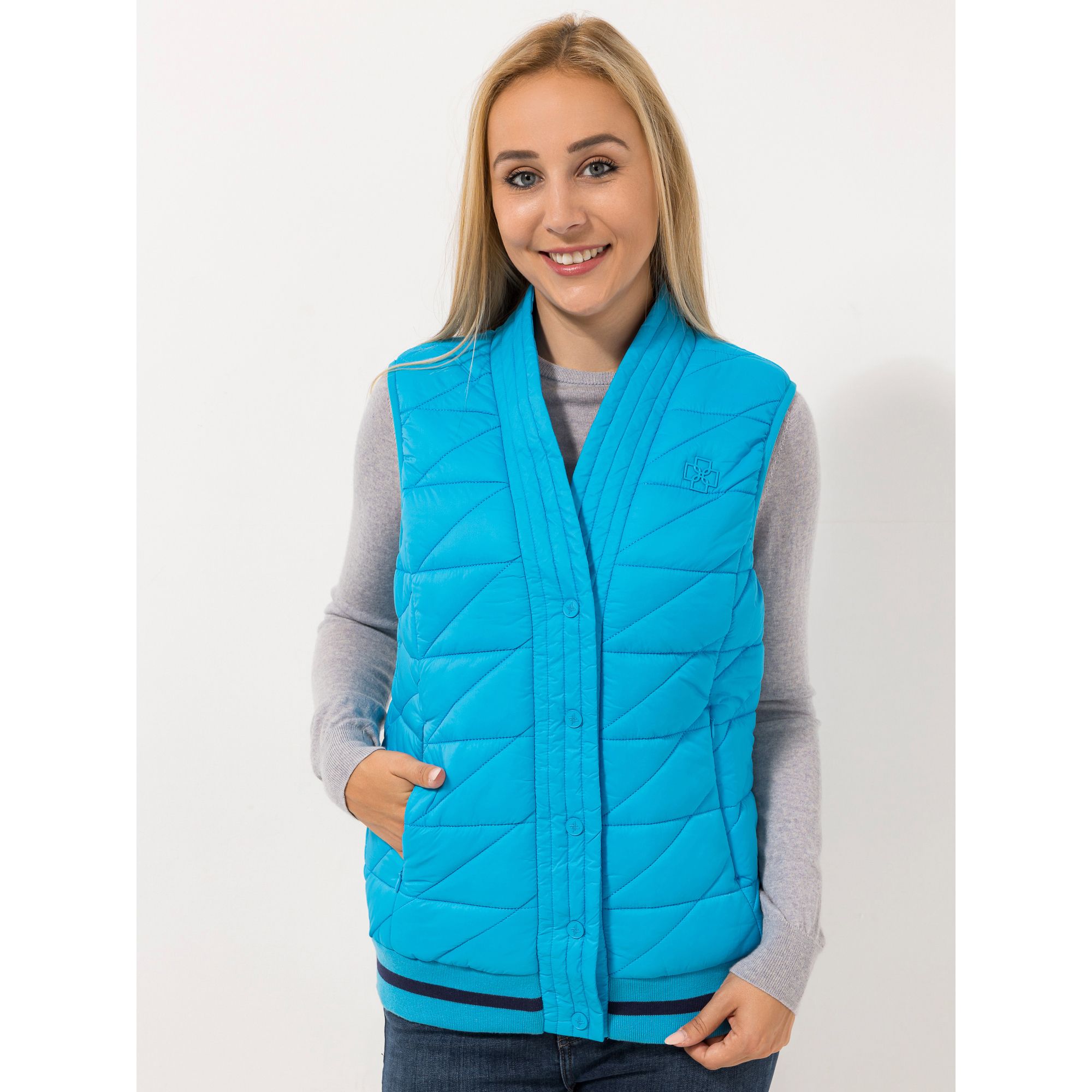 DAWID by Dawid Tomaszewski Steppweste Strickbündchen figurumspielend