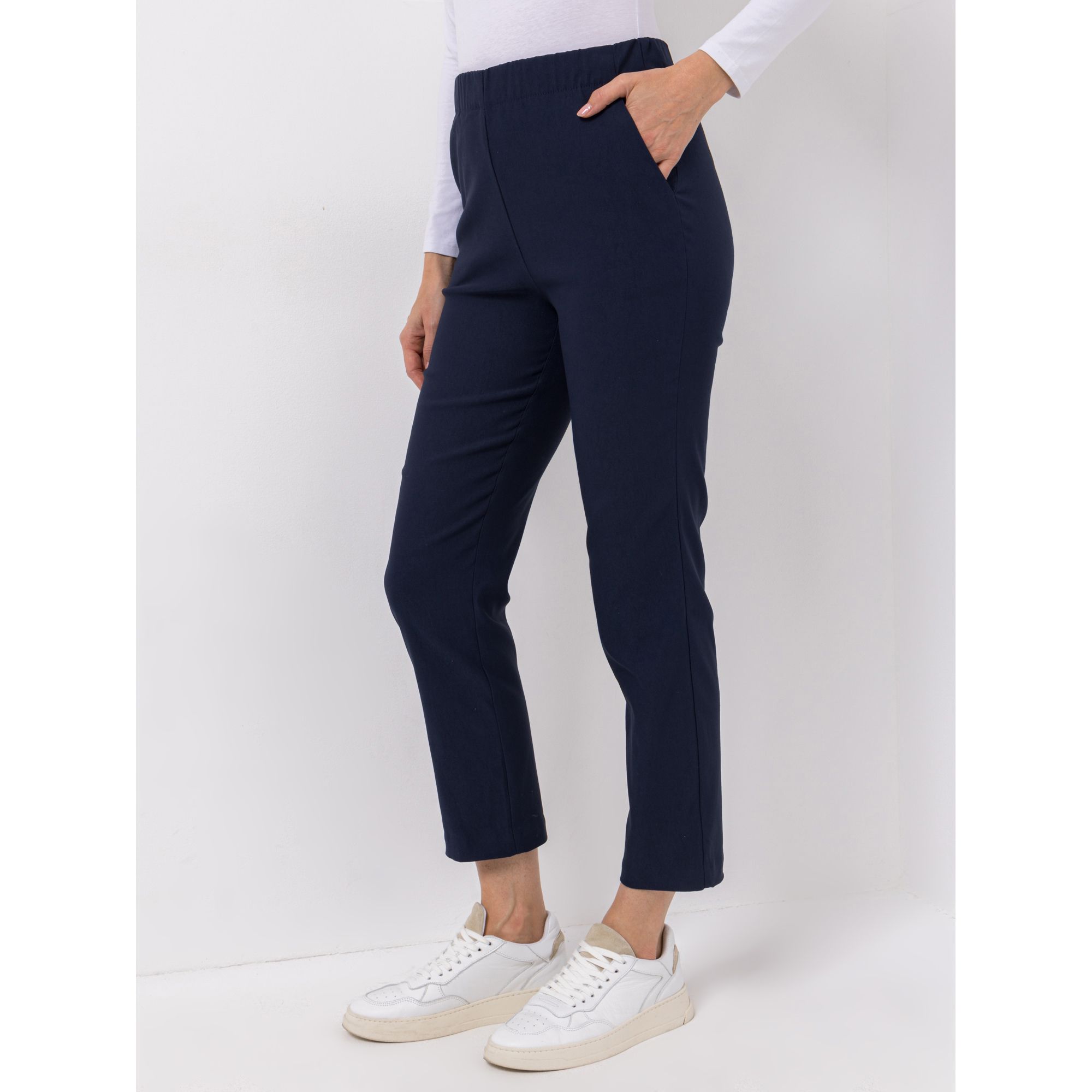 KIM & CO. Hose, 7/8-Länge Stretch Bengalin 2 Eingrifftaschen schmales Bein