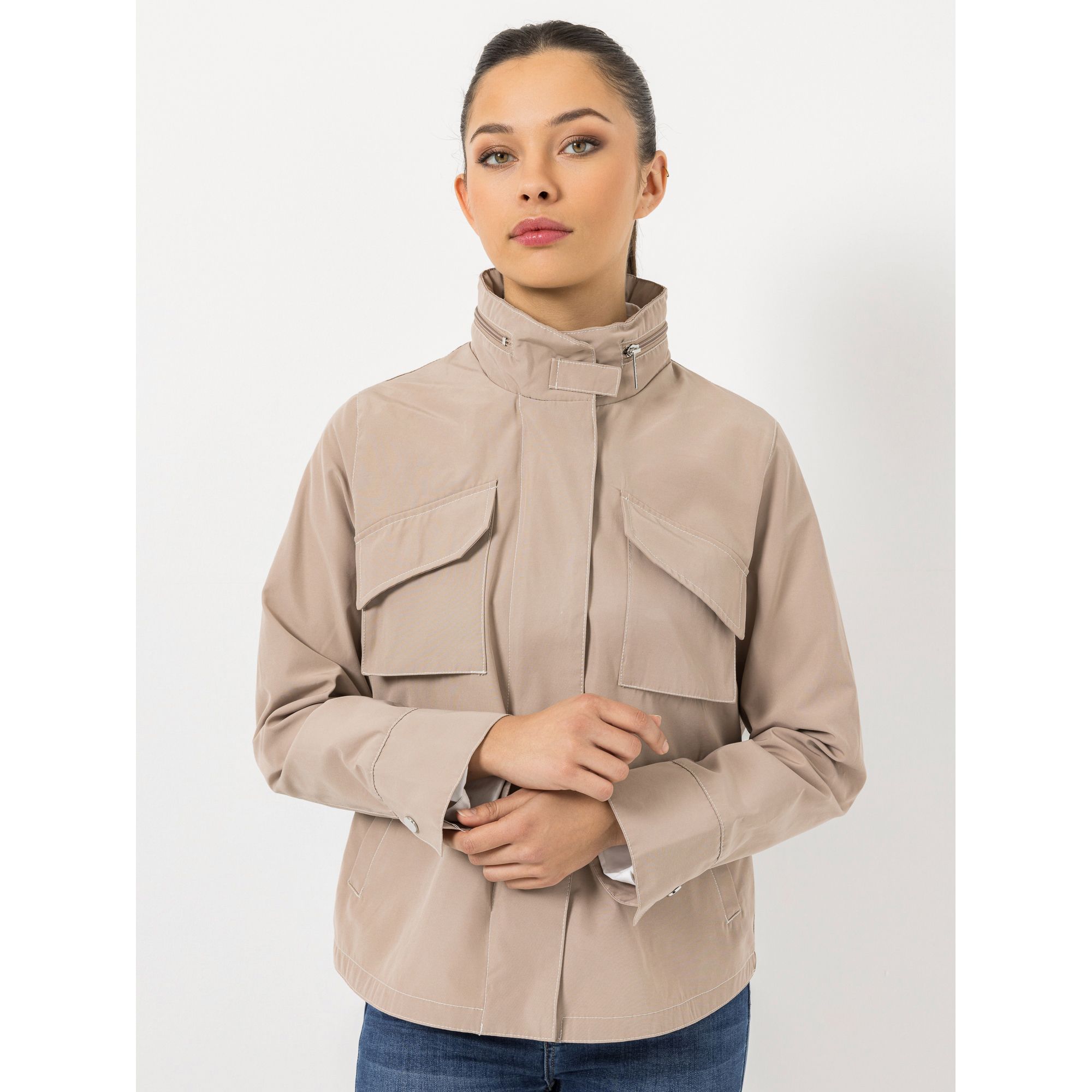 STEFFEN SCHRAUT Jacke integrierte Kapuze Kontrastdetails leger weit