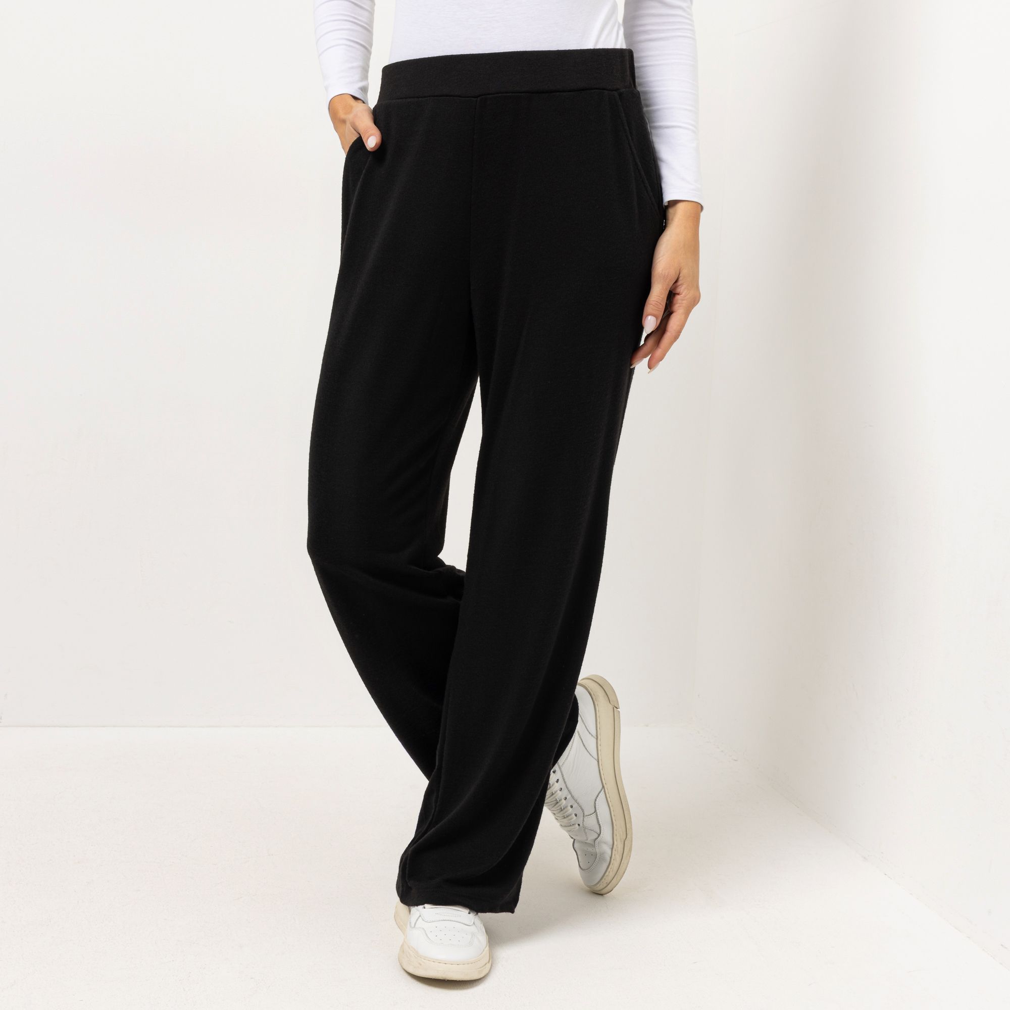 KIM & CO. Hose, Rundumdehnbund Soft Touch Jersey Eingrifftaschen gerader Beinverlauf