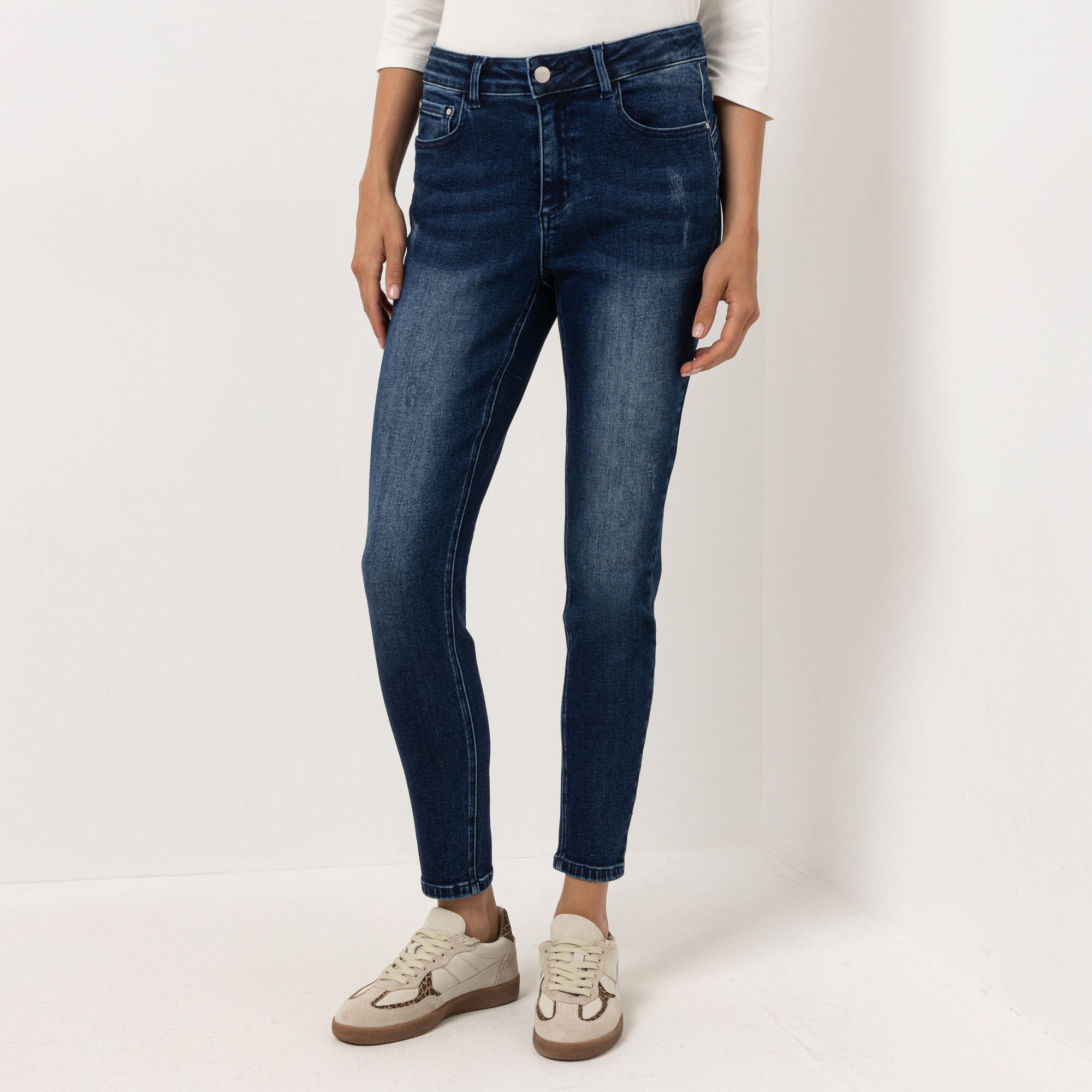 STEFFEN SCHRAUT Jeans, 5-Pocket-Style Used-Effekte knöchellang skinny fit