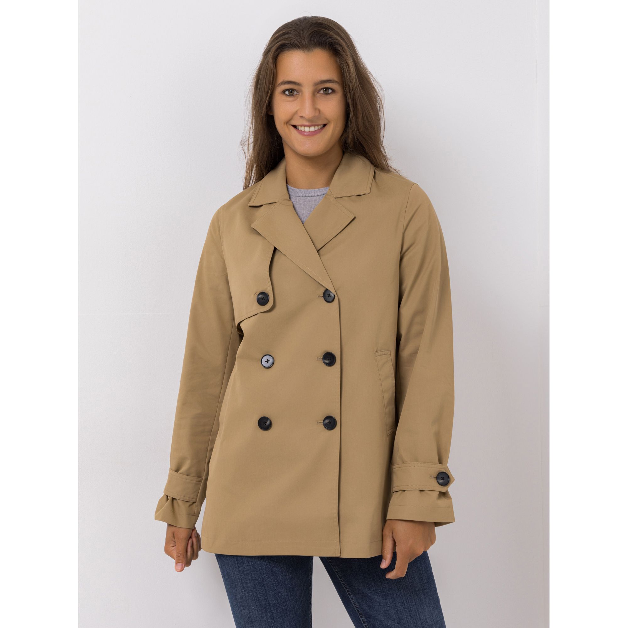 ANNI FOR FRIENDS Jacke Trench-Look Knopfleiste figurumspielend