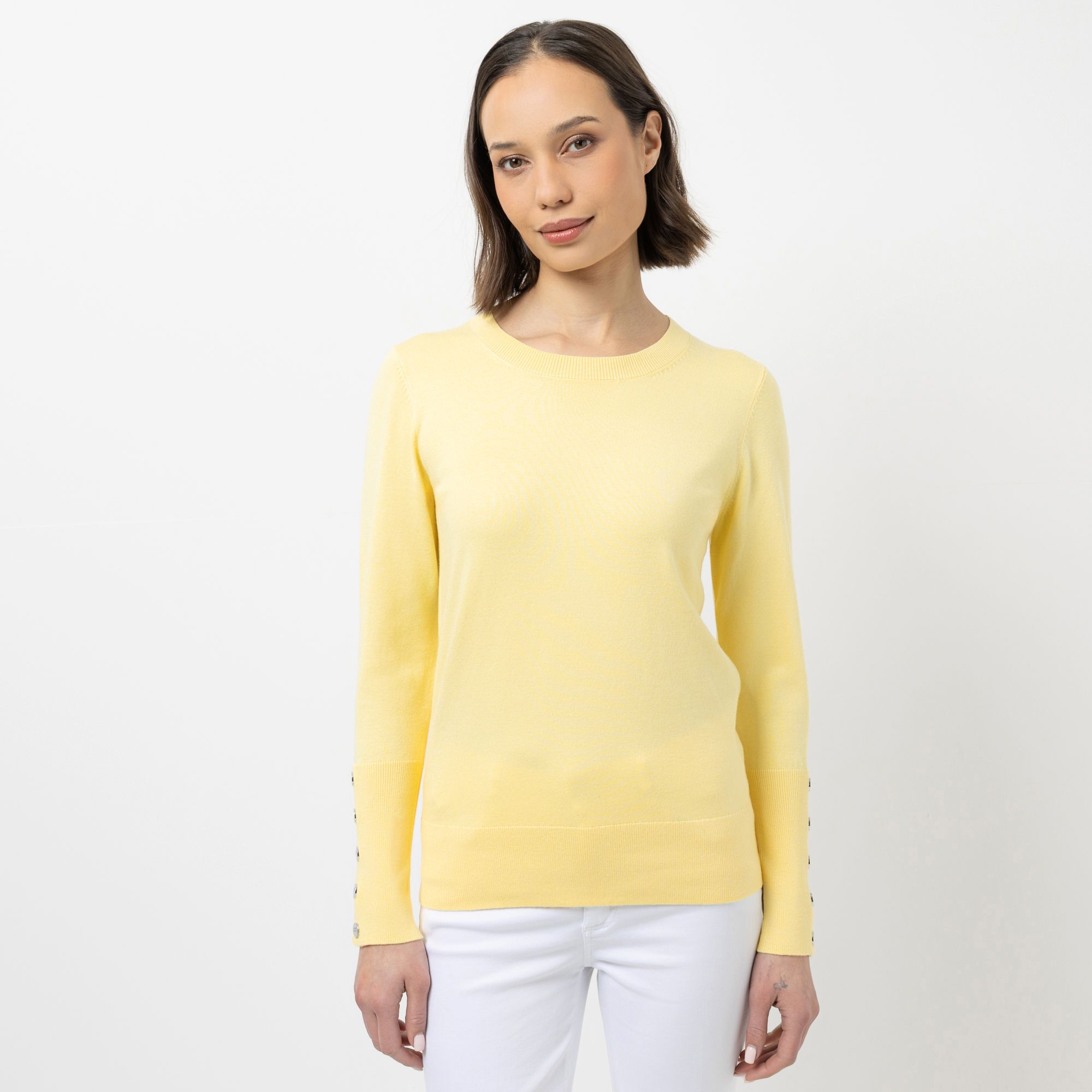 STEFFEN SCHRAUT Pullover Rundhalsausschnitt Nieten-Detail figurumspielend