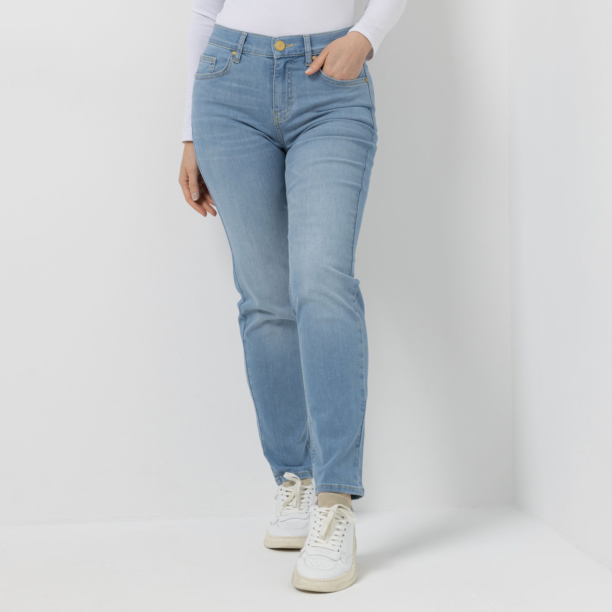 ANNA VON GRIESHEIM Jeanshose knöchellang 5-Pocket-Style schmales Bein