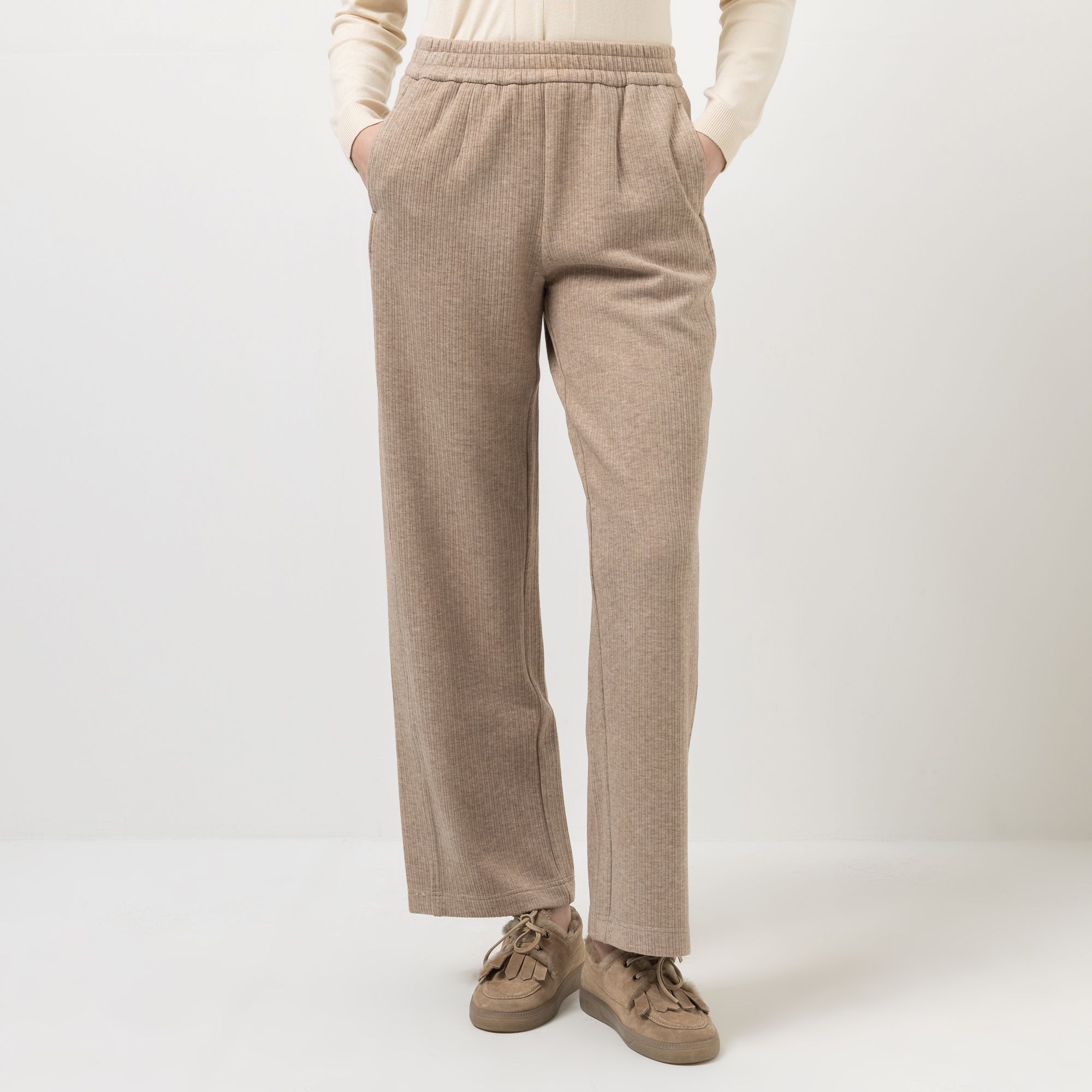 STEFFEN SCHRAUT Hose, lange Form Rundumdehnbund Eingrifftaschen weites Bein