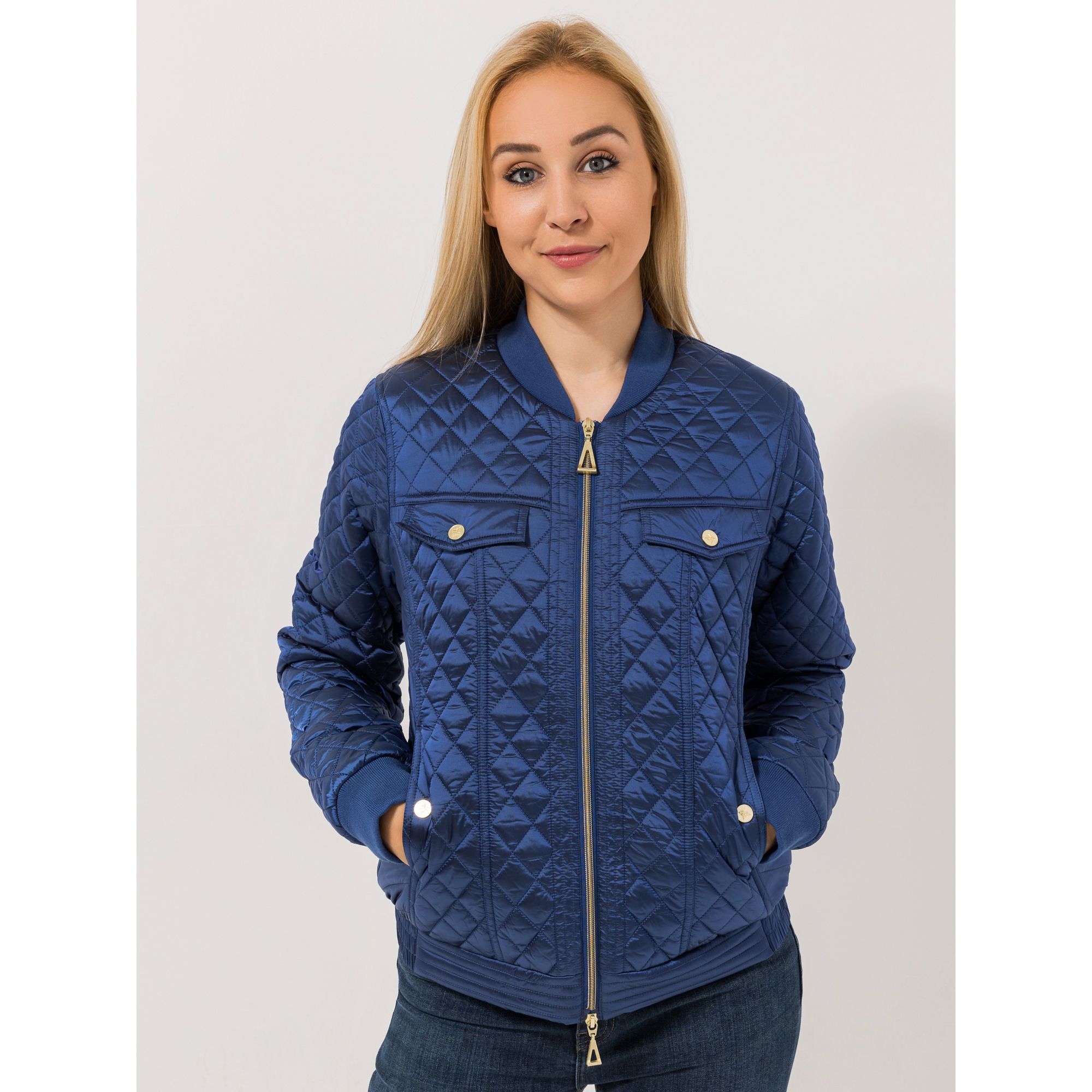 DAWID by Dawid Tomaszewski Steppjacke 2-Wege-Reißverschluss figurumspielend