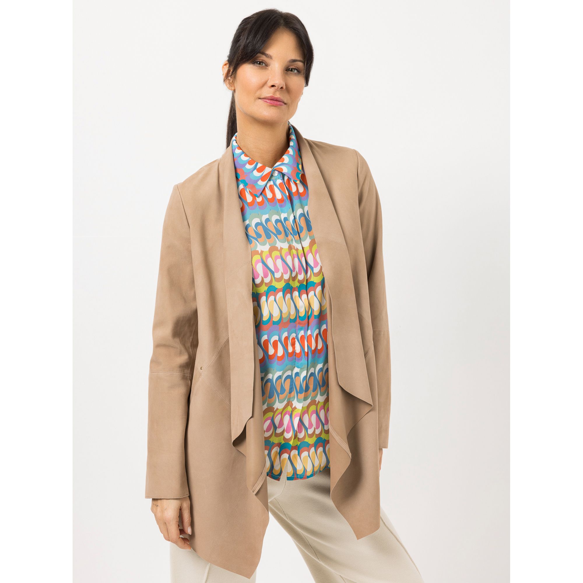 STEFFEN SCHRAUT Lederjacke Schalkragen Ziegenvelours lockere Passform