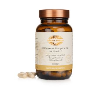 BÄRBEL DREXEL D3 Immun Komplex +K2 mit Vitamin C 120 Kapseln für 120 Tage