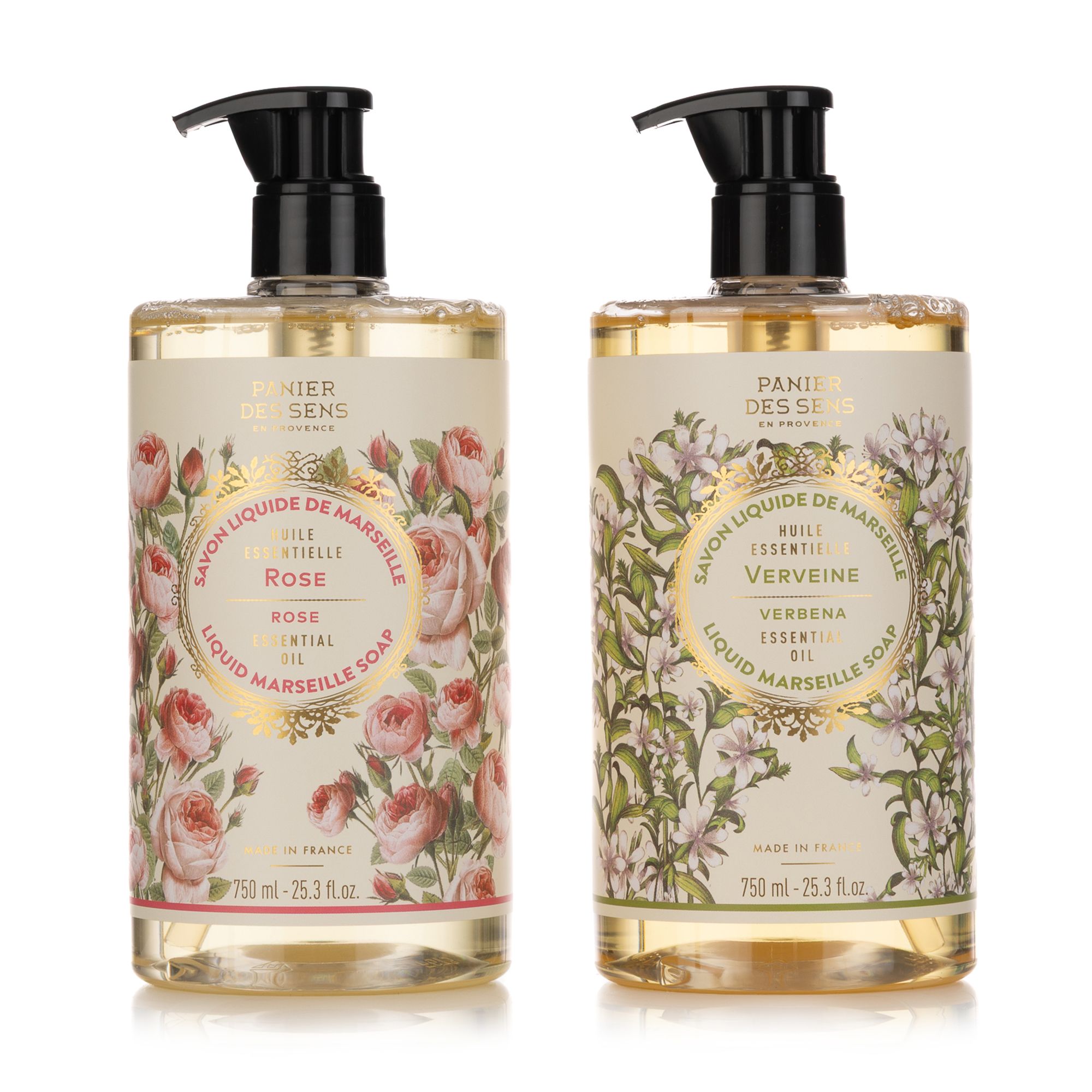 PANIER DES SENS Handseifen Duo Verbene und Rose je 750ml