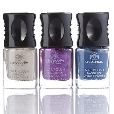 Alessandro Nagellack Trio Blau Beige Violett 3x10ml Qvc De