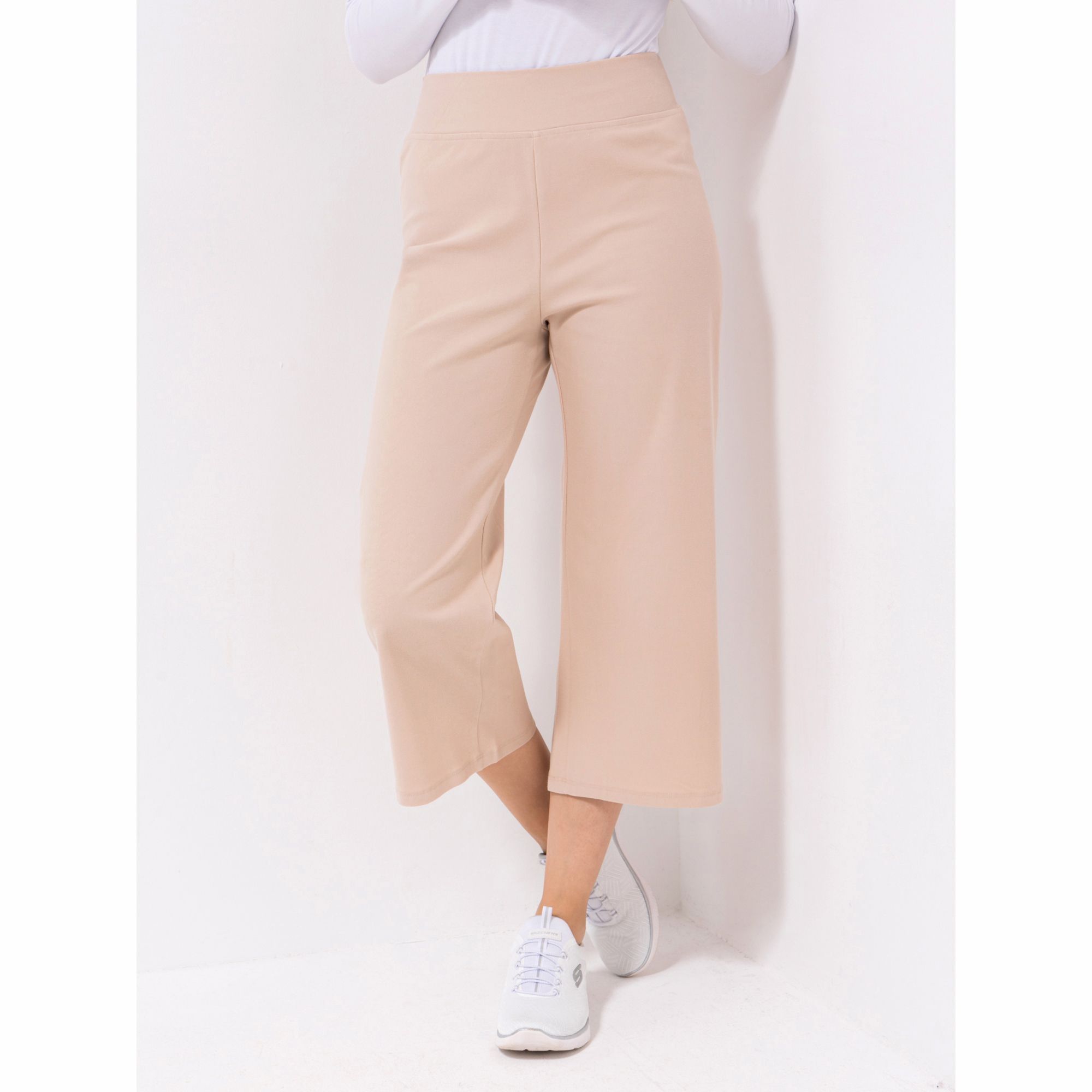 KIM & CO. Hose, 3/4-Länge Denim Jersey Rundumdehnbund weites Bein