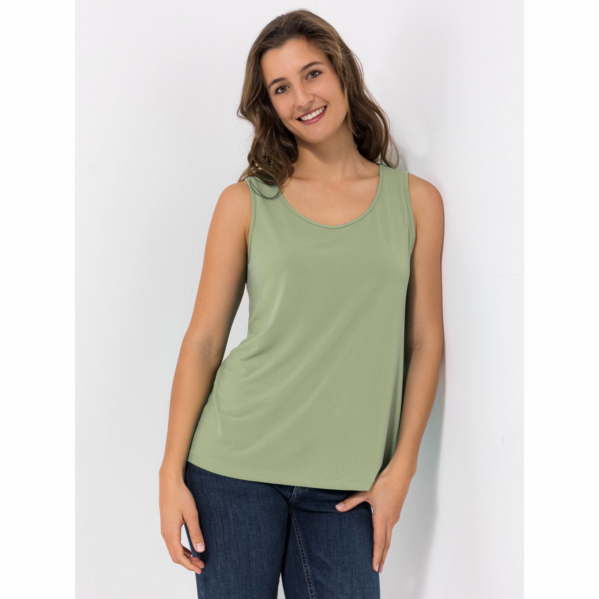 KIM & CO. Basic-Top Brazil Knit Jersey Rundhalsausschnitt figurumspielend