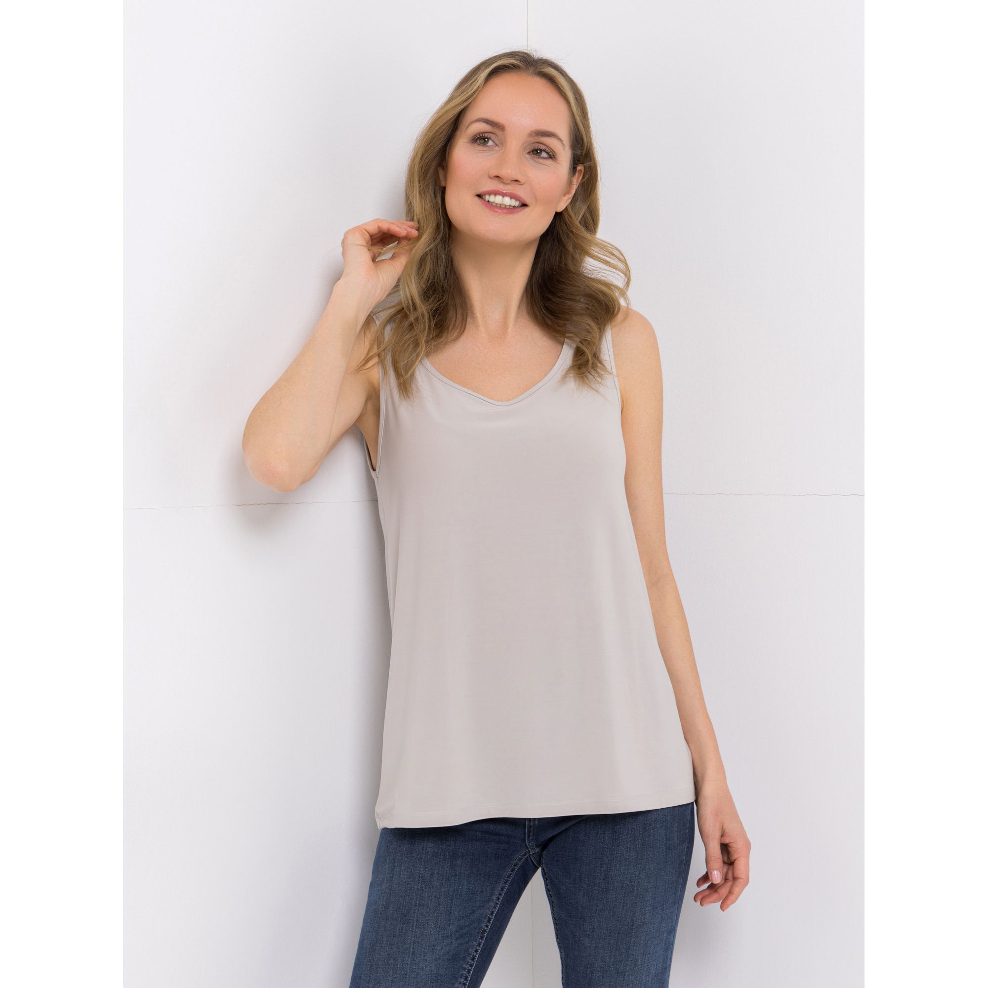 KIM & CO. Basic-Top Brazil Knit Jersey Rundhalsausschnitt figurumspielend