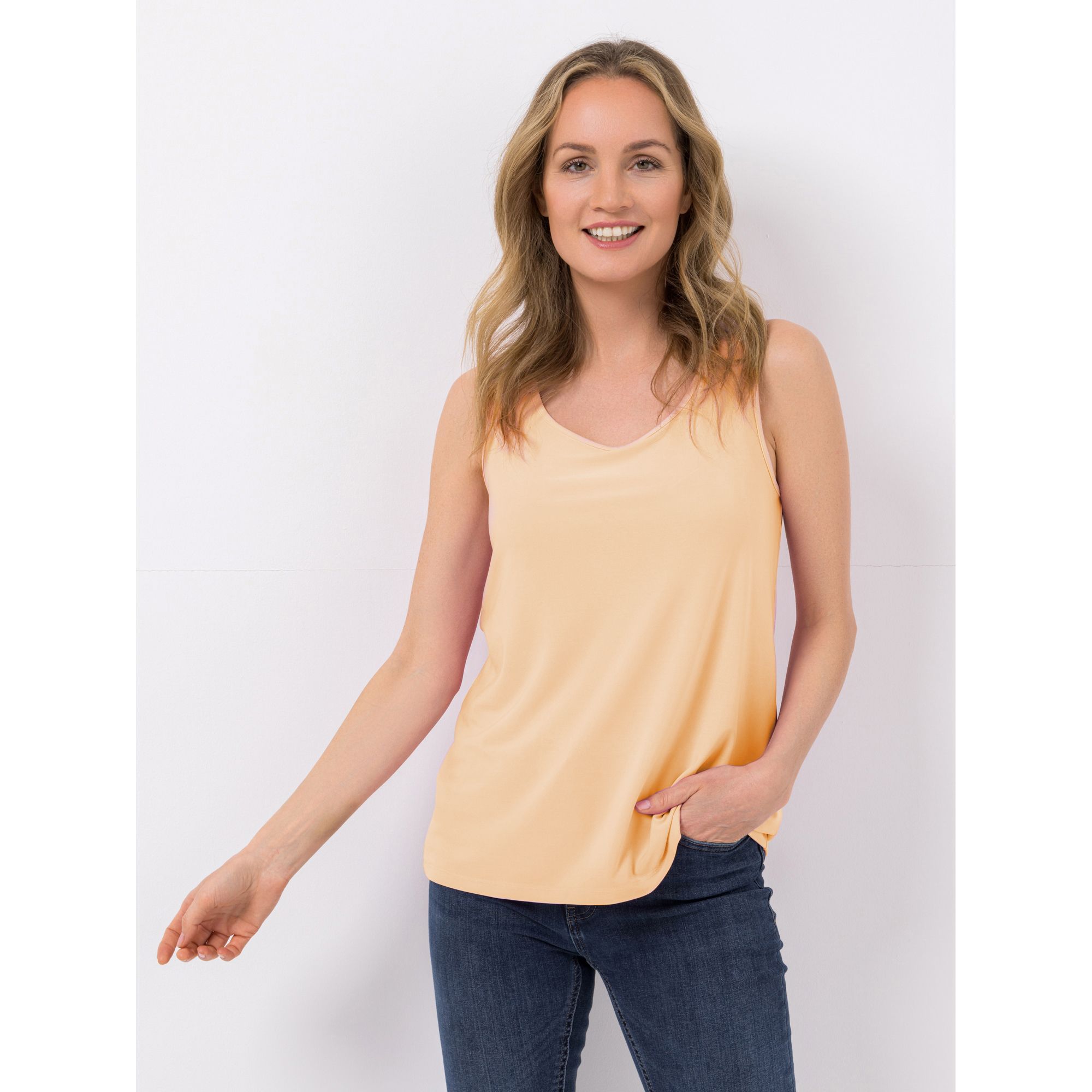 KIM & CO. Basic-Top Brazil Knit Jersey Rundhalsausschnitt figurumspielend