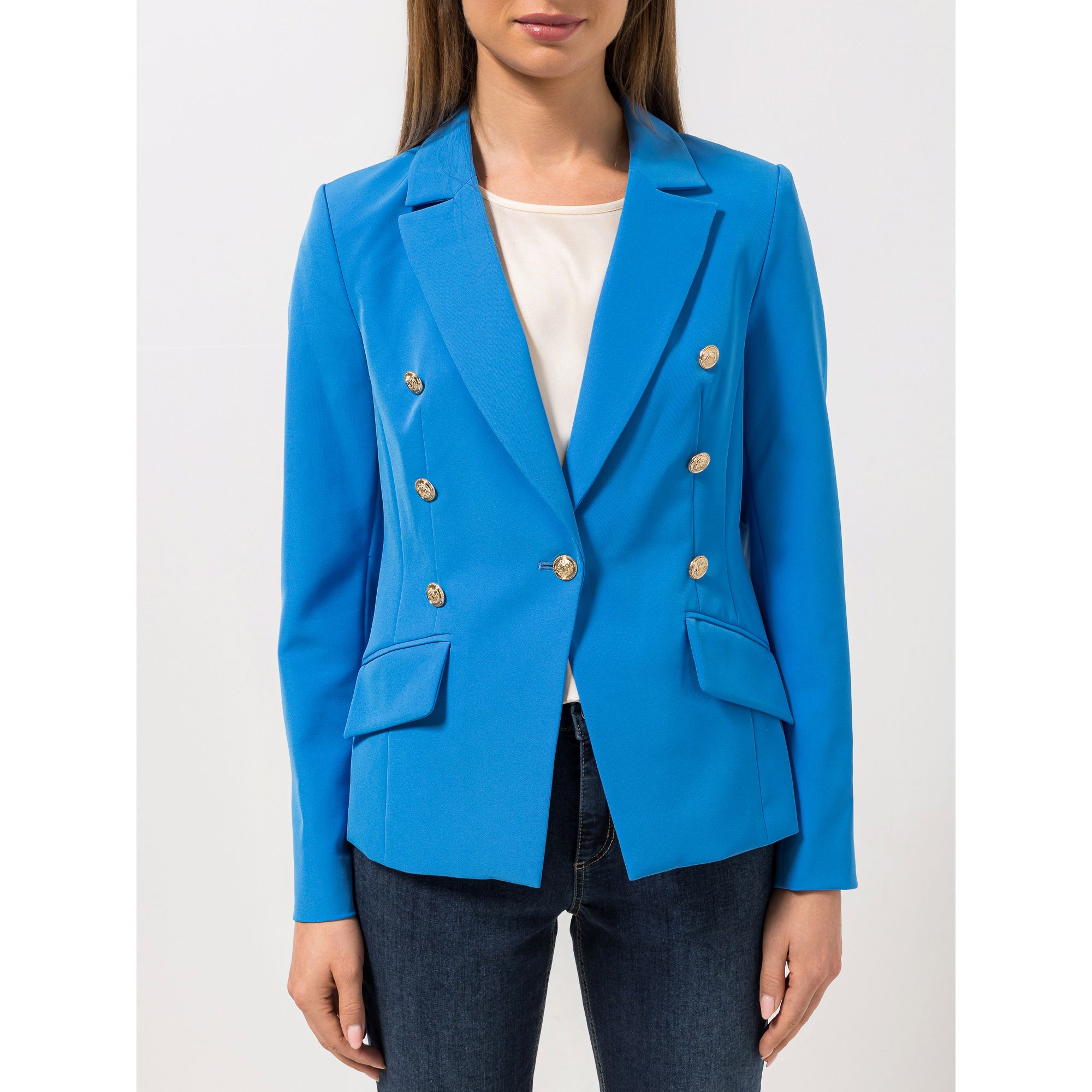 STEFFEN SCHRAUT Blazer, Madrid Schmuckknöpfe bedrucktes Futter figurbetont