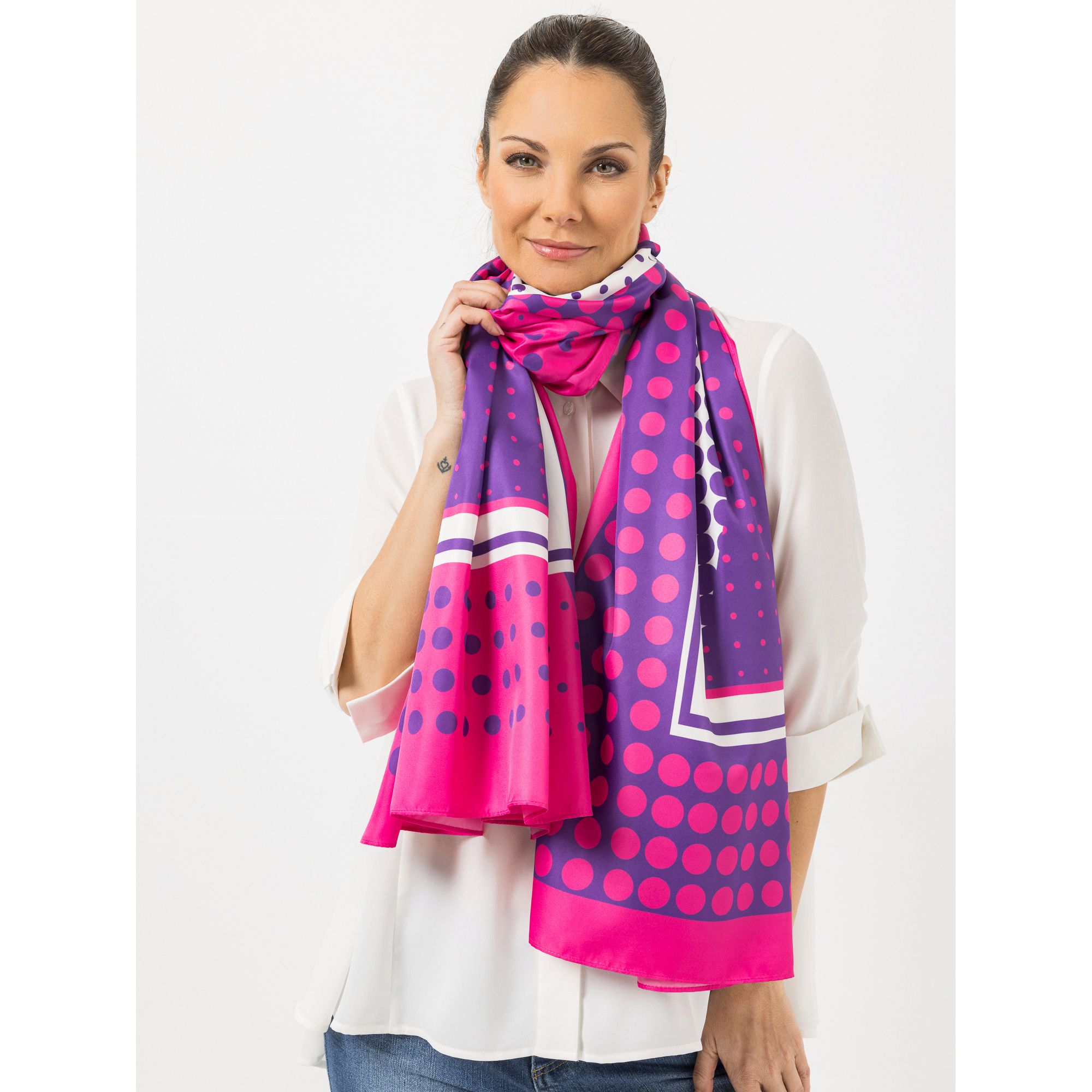 STEFFEN SCHRAUT Schal Caracas Twill-Stoff Allover-Druck ca.190x90 cm