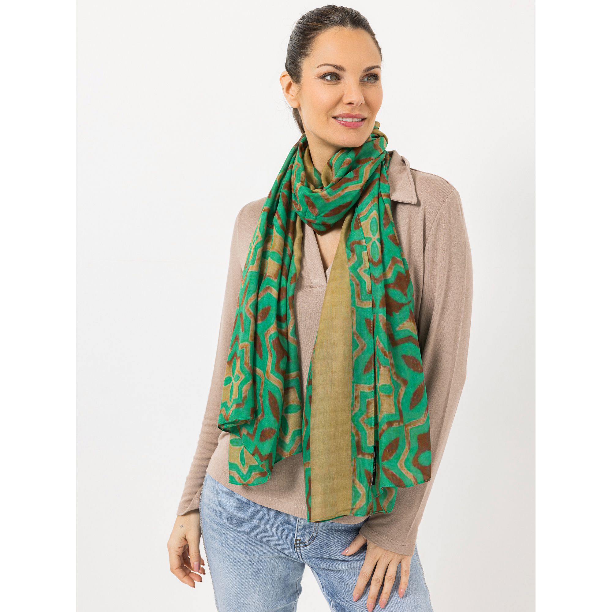 STEFFEN SCHRAUT Schal Biarritz Allover-Druck aus ECOVERO Viskose ca. 100x200cm