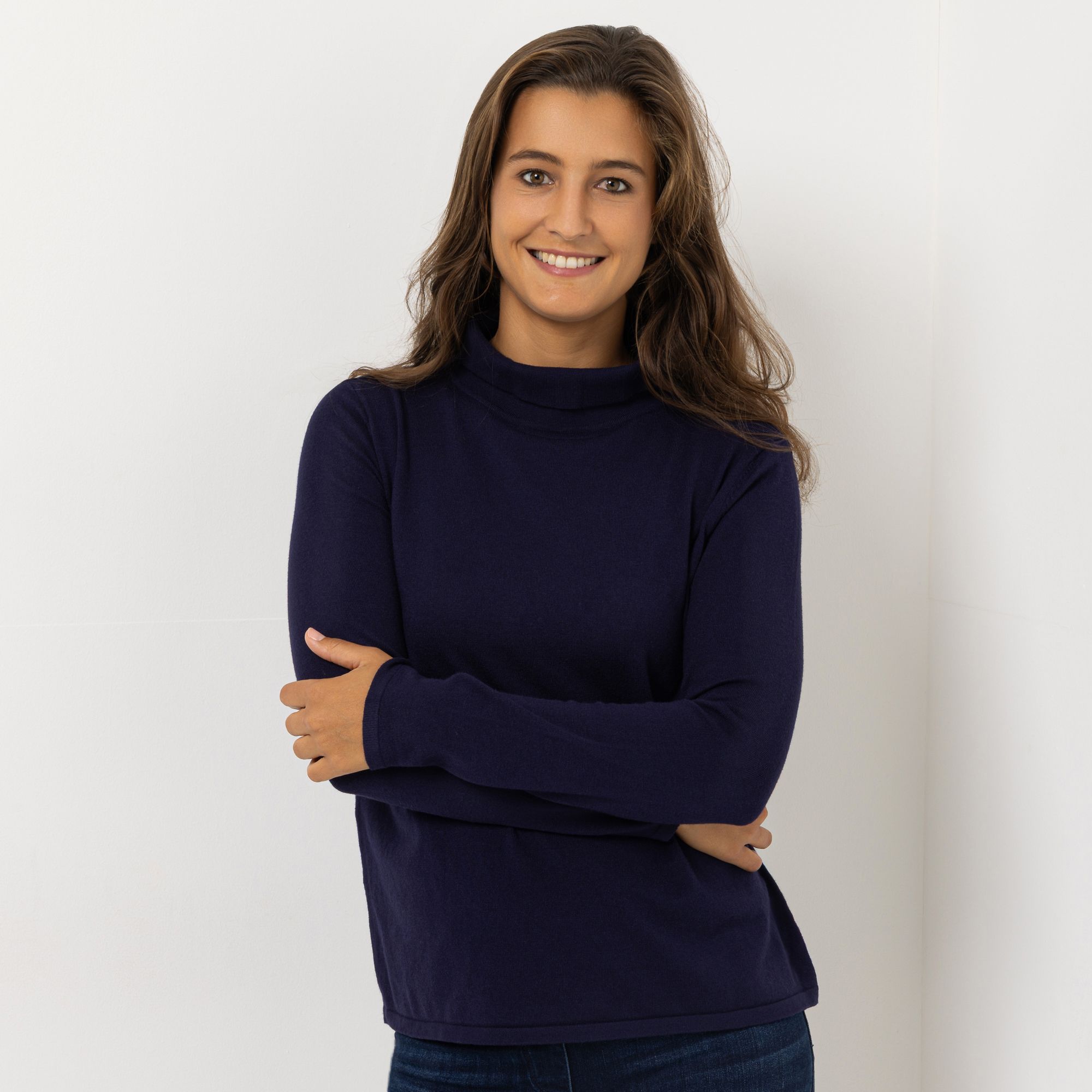 ANNI FOR FRIENDS Pullover Alva weiter Stehkragen neue Länge ca. 60 cm leger weit