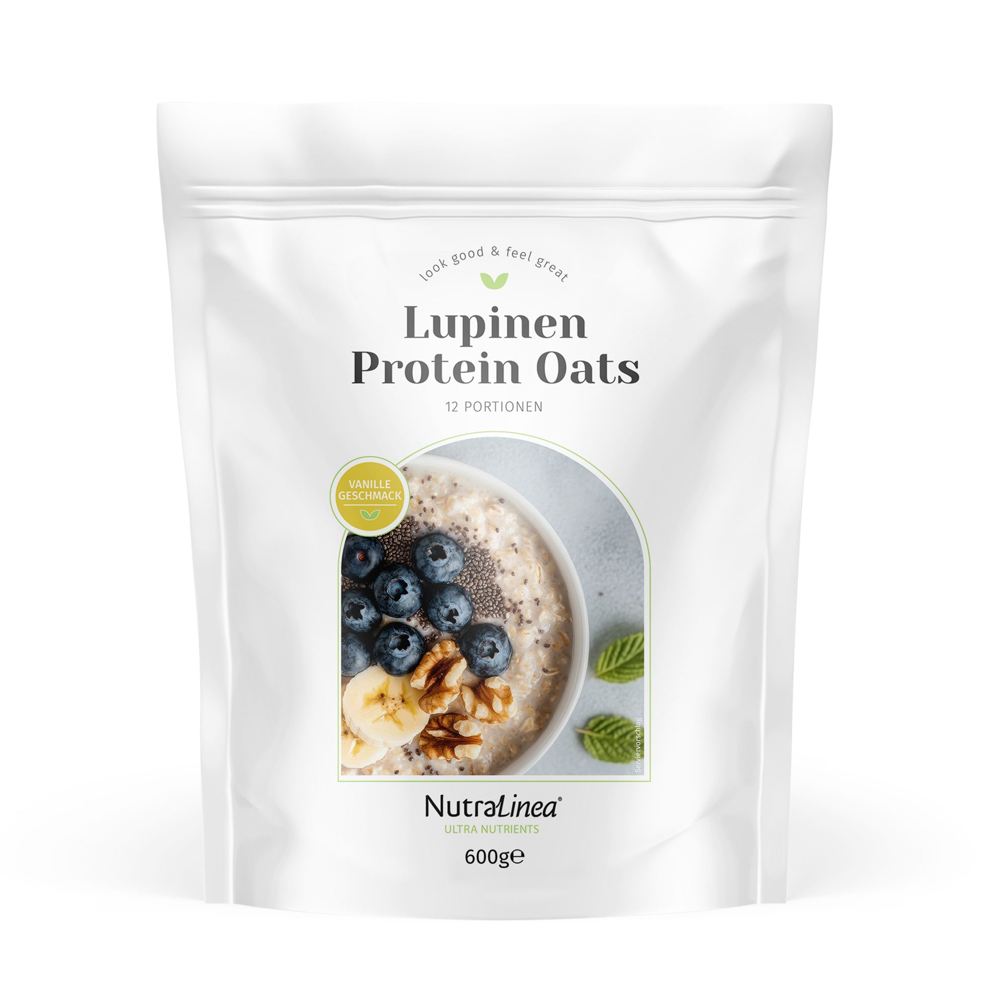 NutraLinea® Lupinen Protein Oats für 12 Portionen 600g
