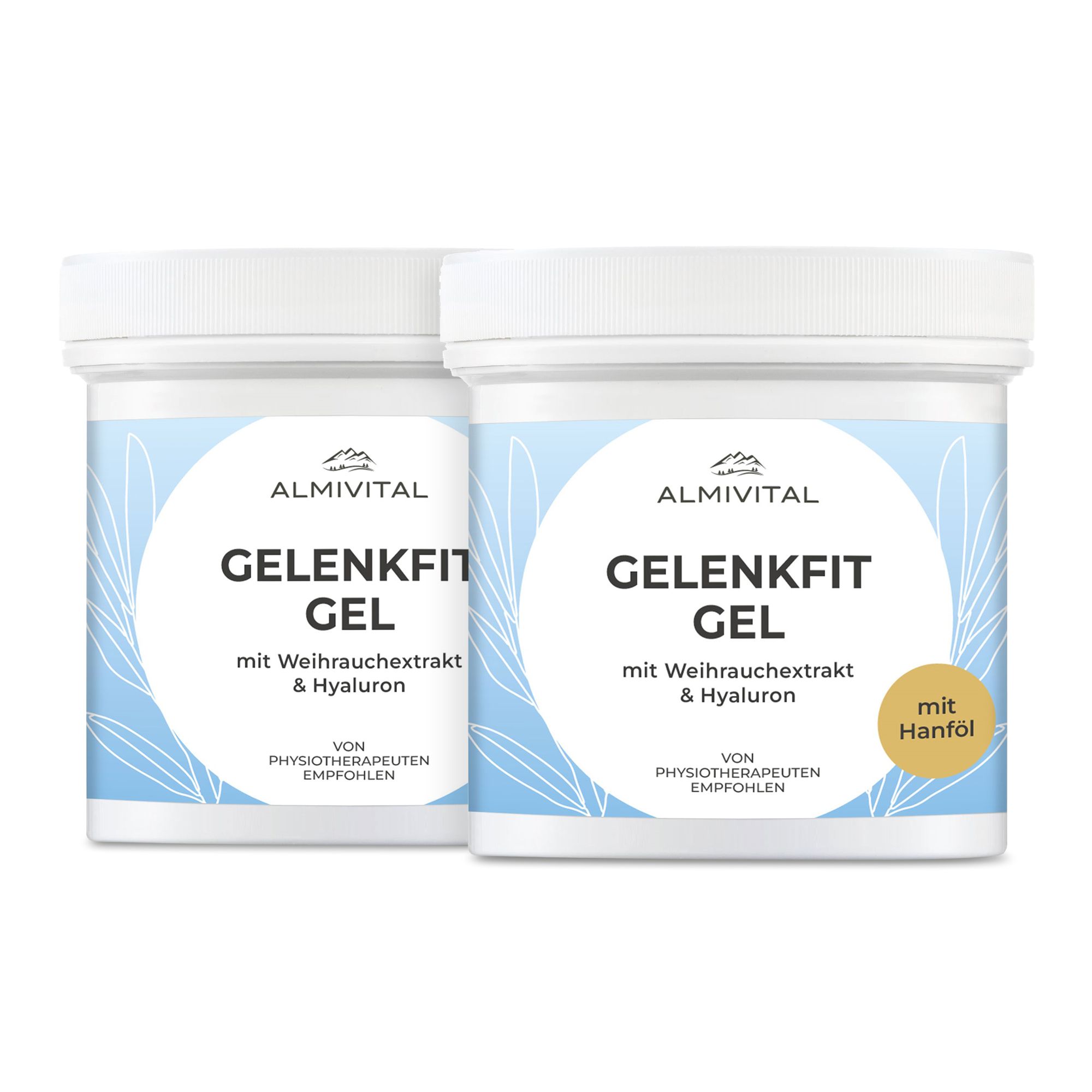 ALMIVITAL Gelenkfit Gel mit Weihrauch, Hanföl & Hyaluron 2x250ml
