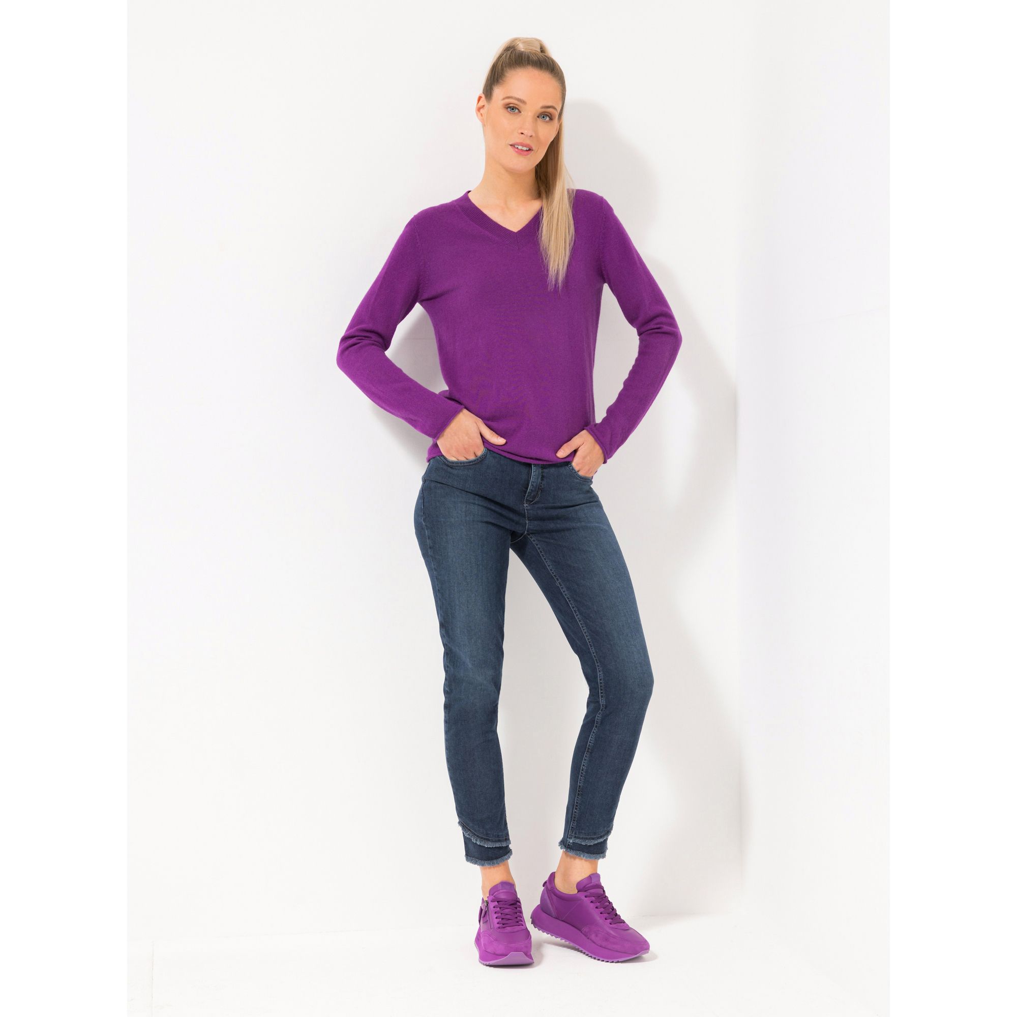 STEFFEN SCHRAUT Pullover, 1/1-Arm Rollkante 100% Kaschmir figurumspielend