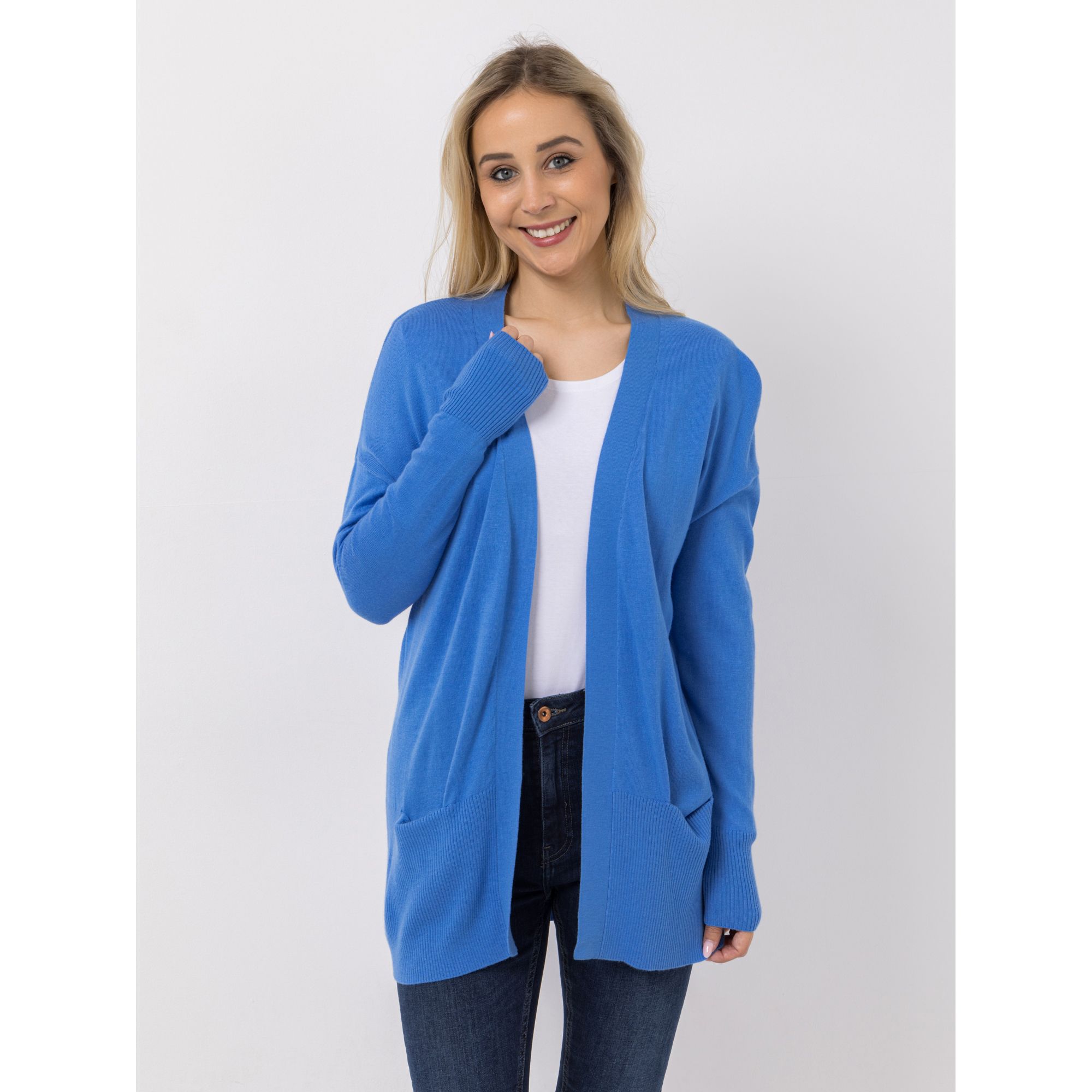 EVA LUTZ Cardigan, Langarm 2 Taschen mit ECOVERO Viskose leger weit